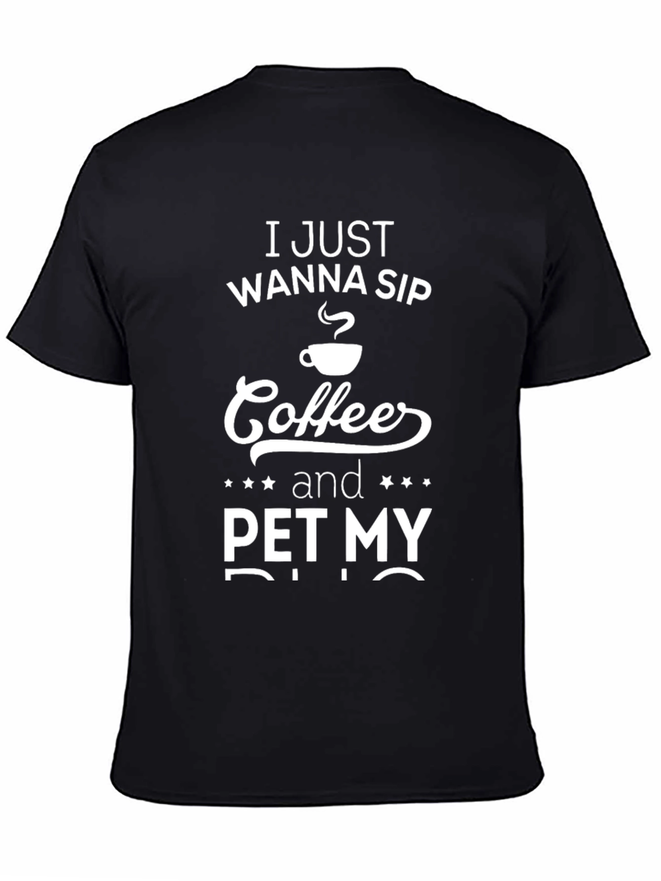Coffee & Pet My Dog T-Shirt - Unisex Black