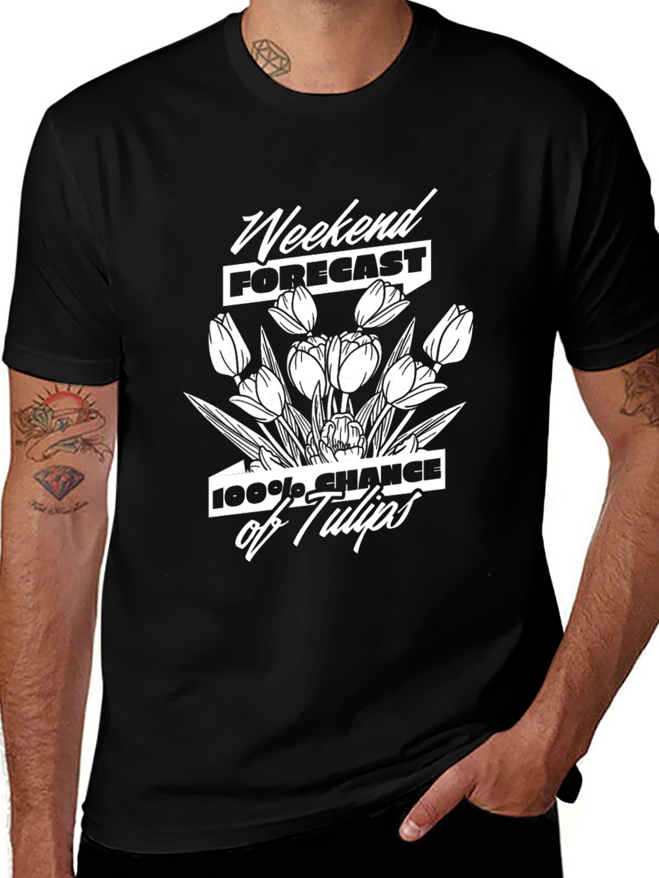 Weekend Forecast: 100% Chance of Tulips T-Shirt