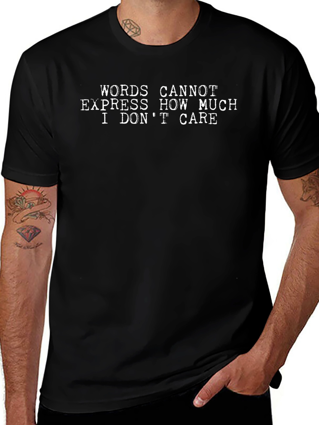 Funny Sarcastic I Dont Care Graphic T-Shirt
