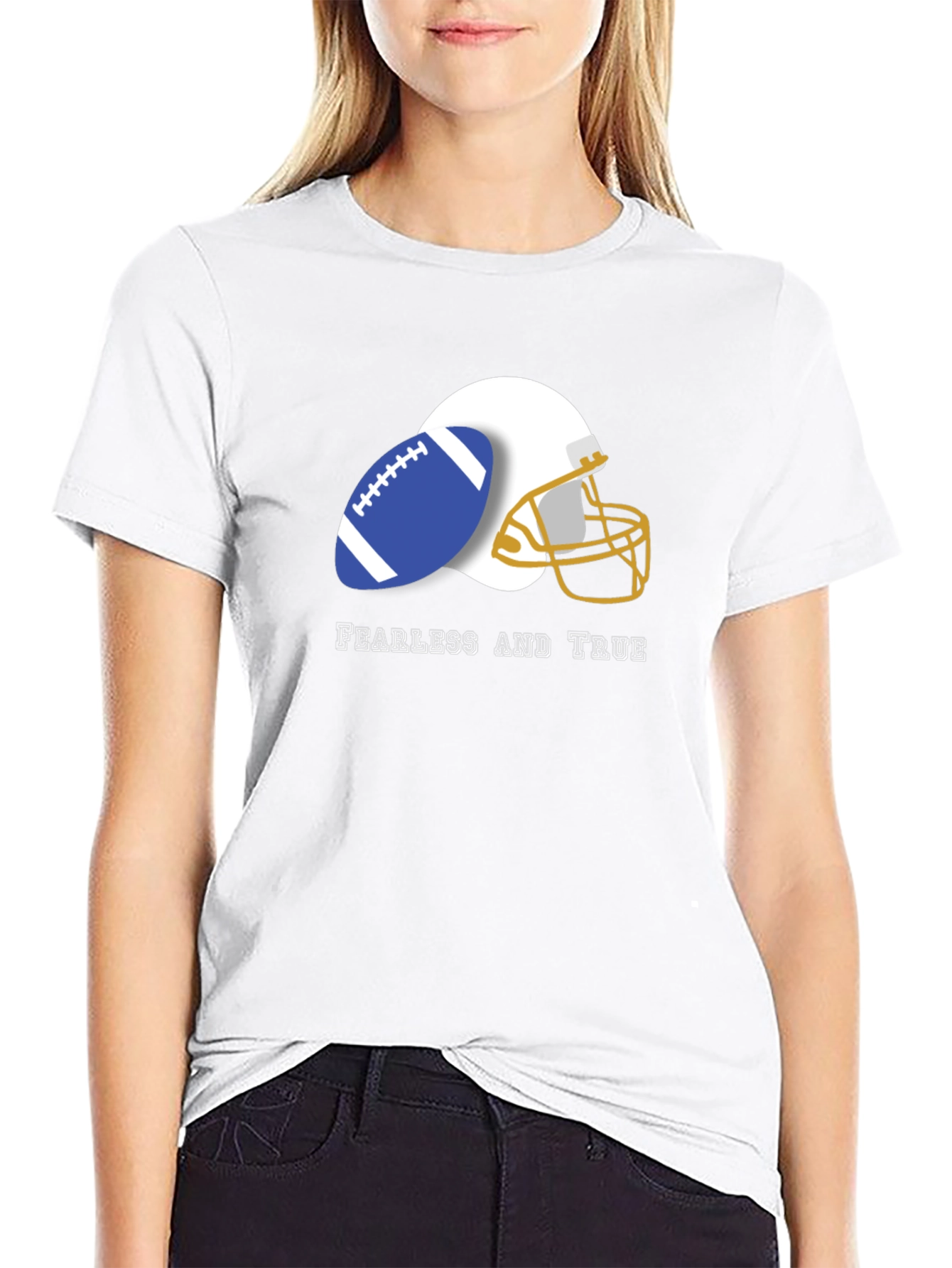 Fearless and True Football Tee