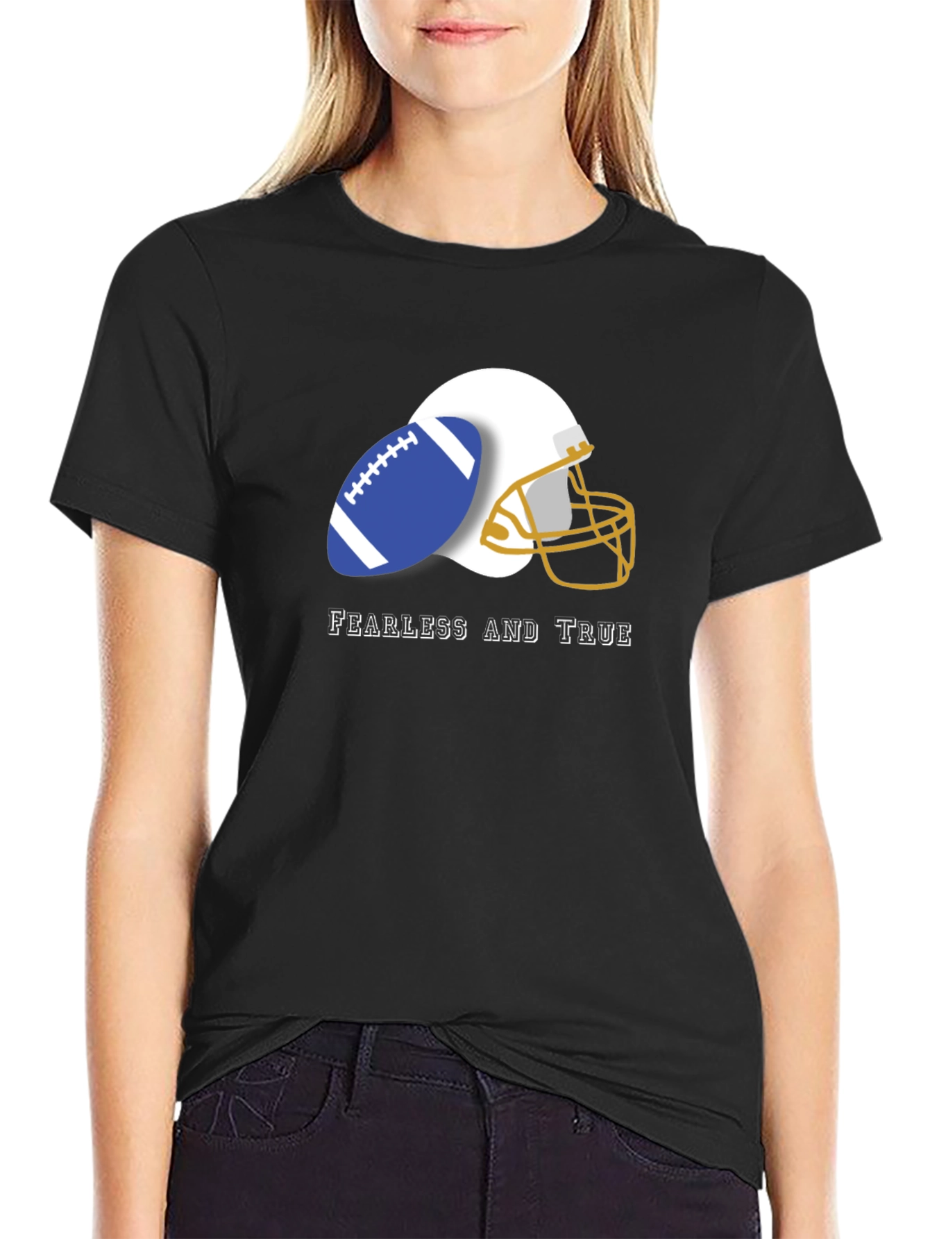 Fearless and True Football Tee