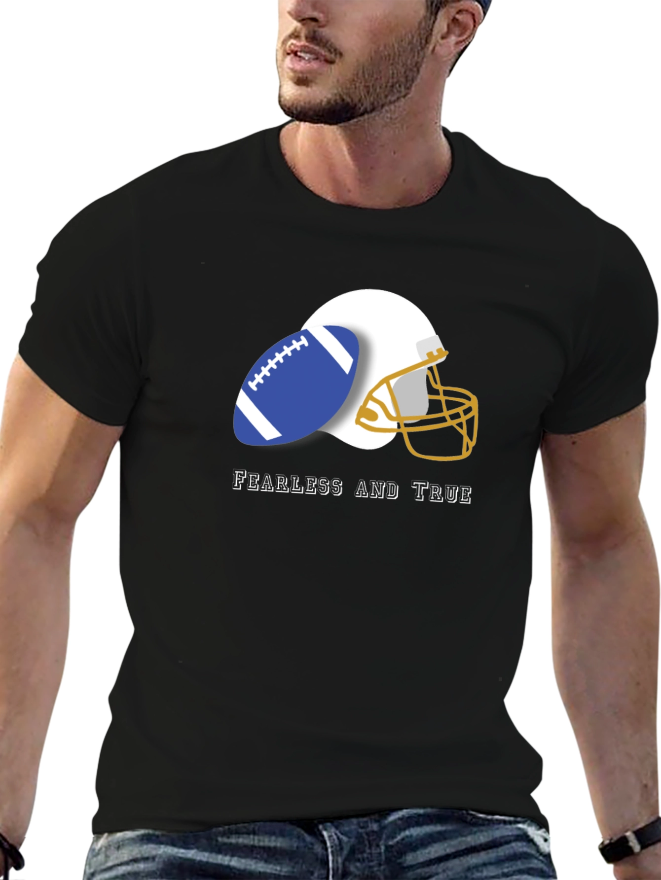 Fearless and True Football Tee