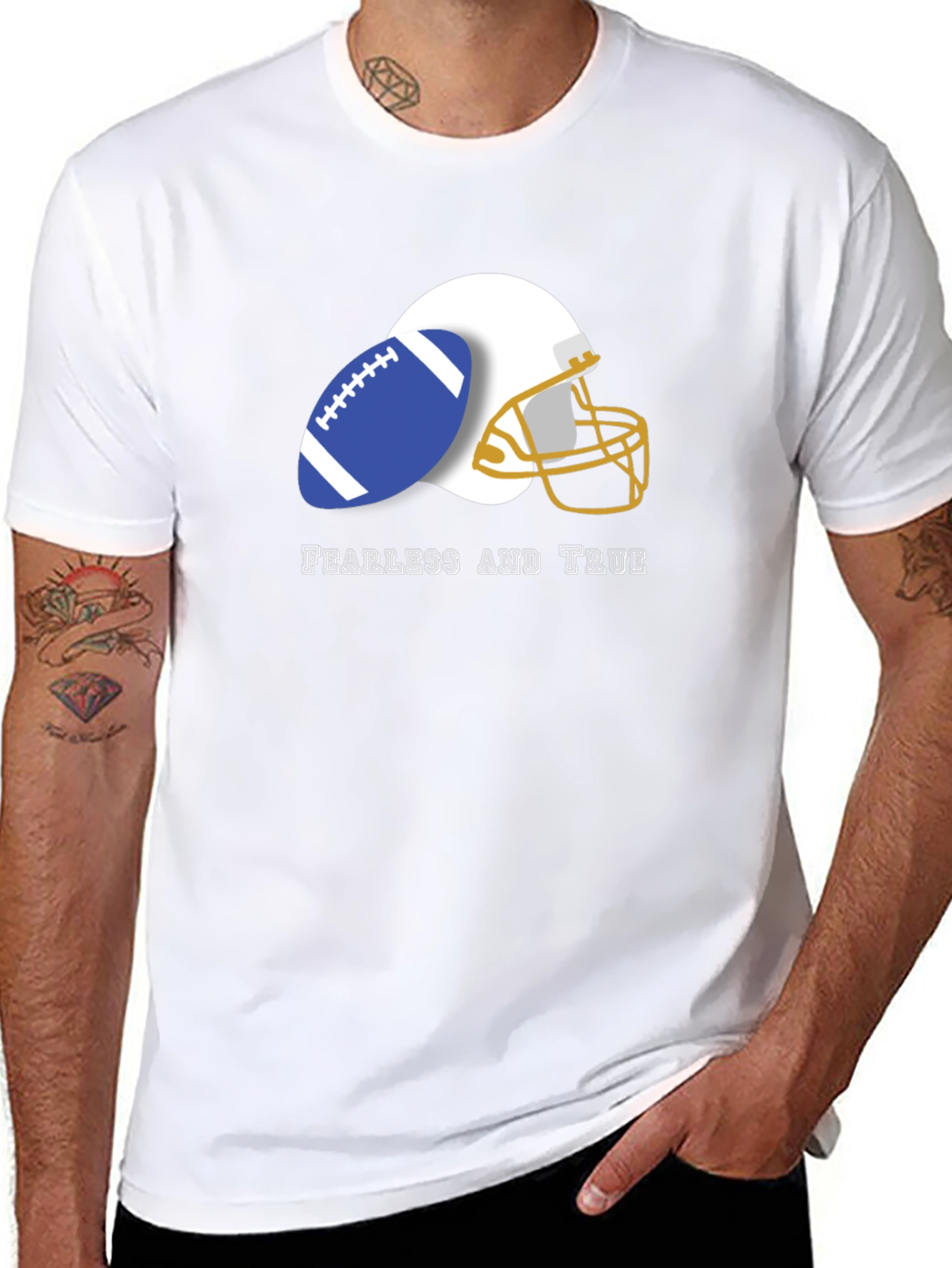 Fearless and True Football Tee