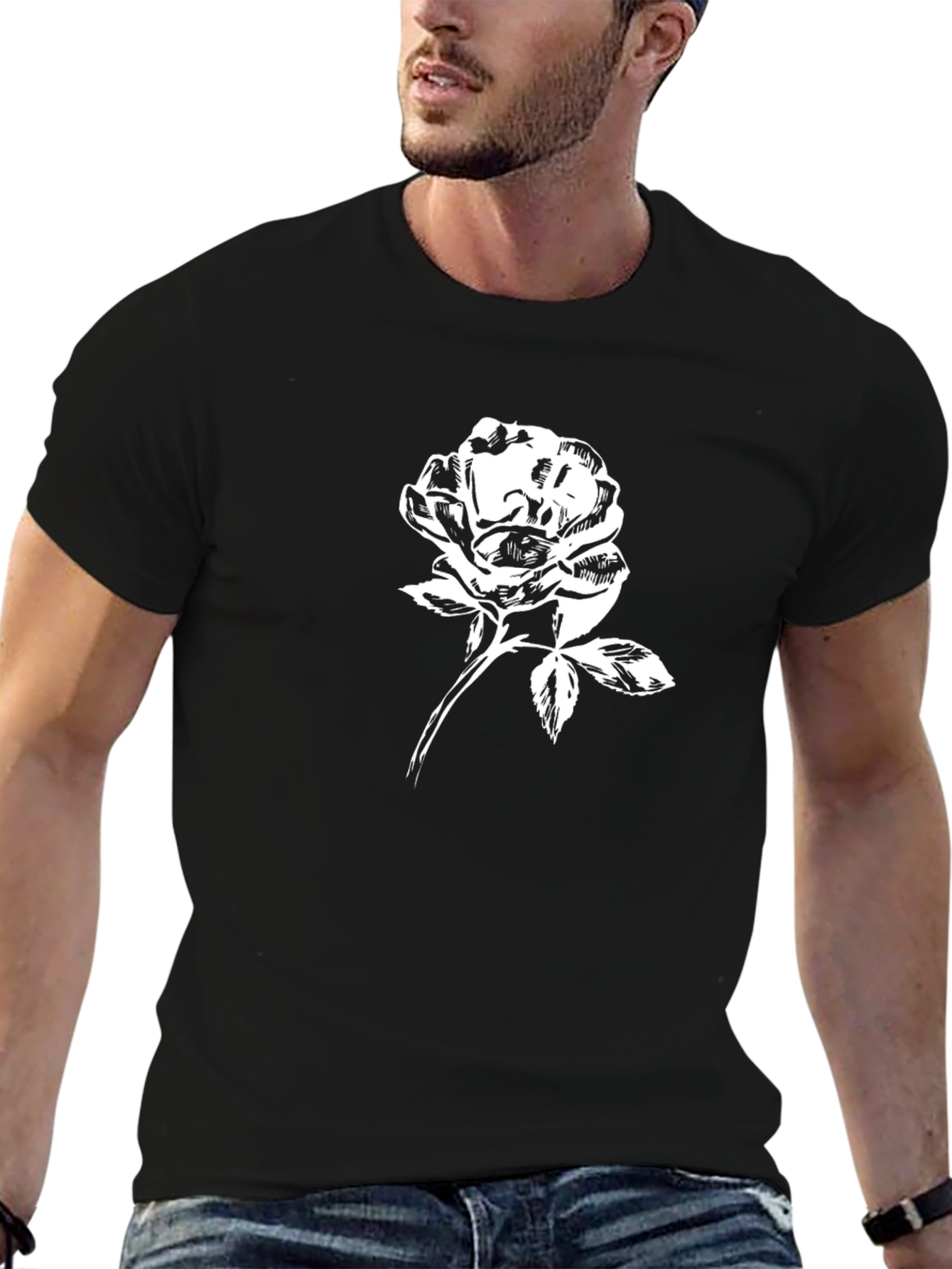Black Rose Graphic T-Shirt - Stylish and Unique
