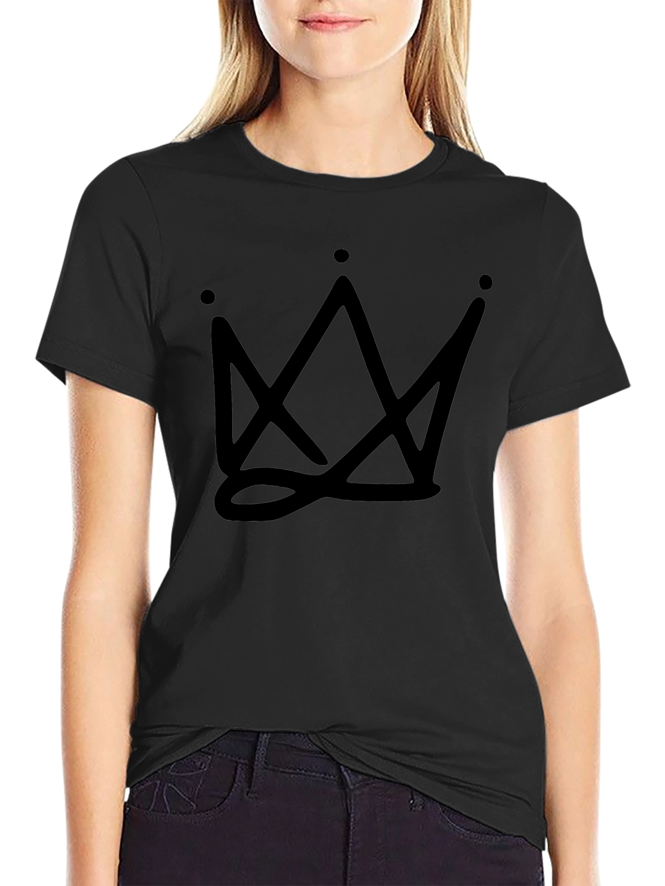 Crown Graphic Print Crew Neck T-Shirt