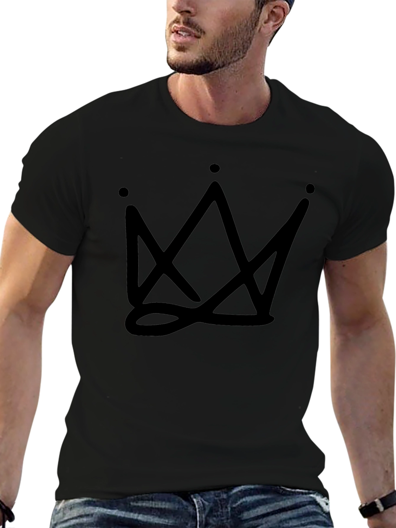 Crown Graphic Print Crew Neck T-Shirt
