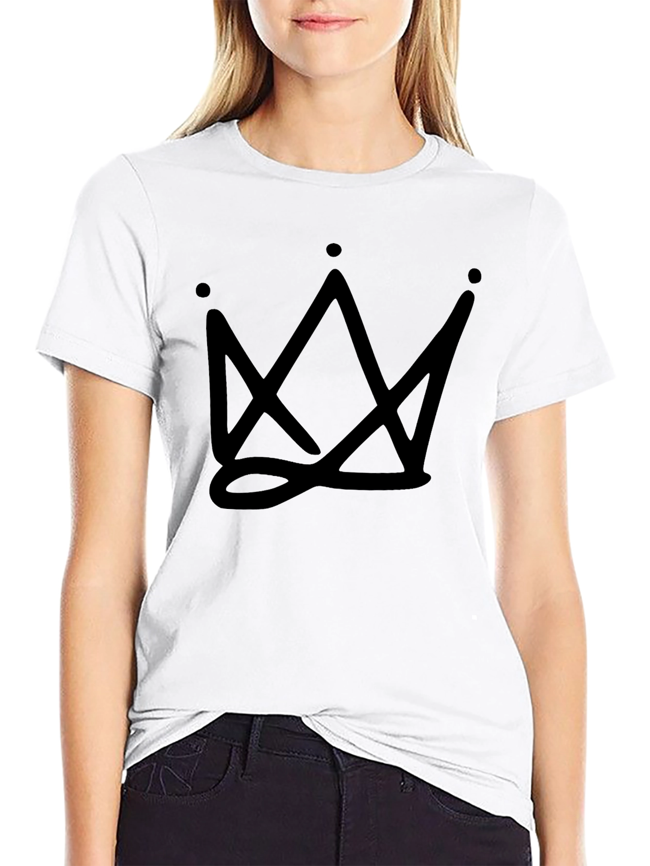 Crown Graphic Print Crew Neck T-Shirt
