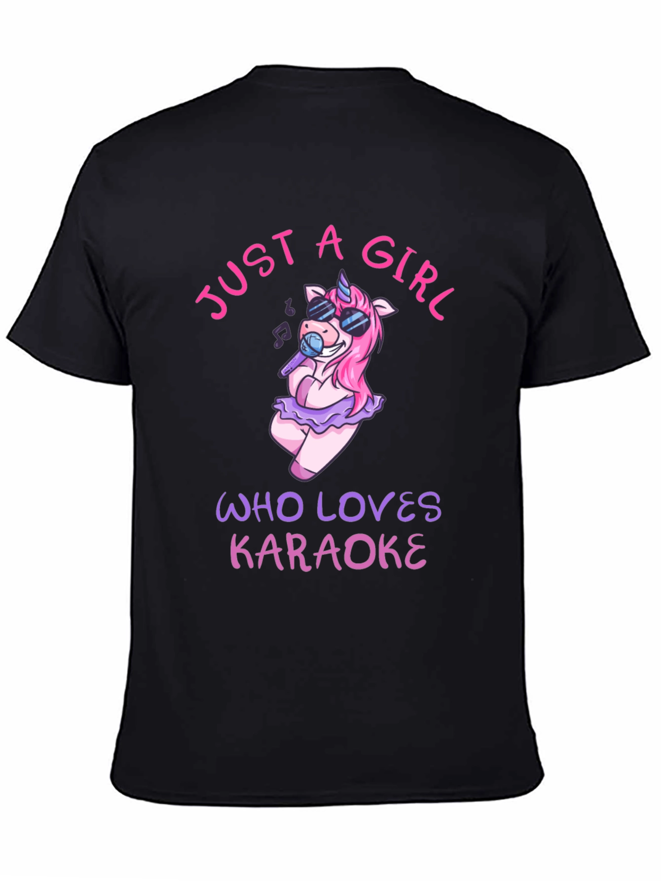 Karaoke Unicorn Girls T-Shirt