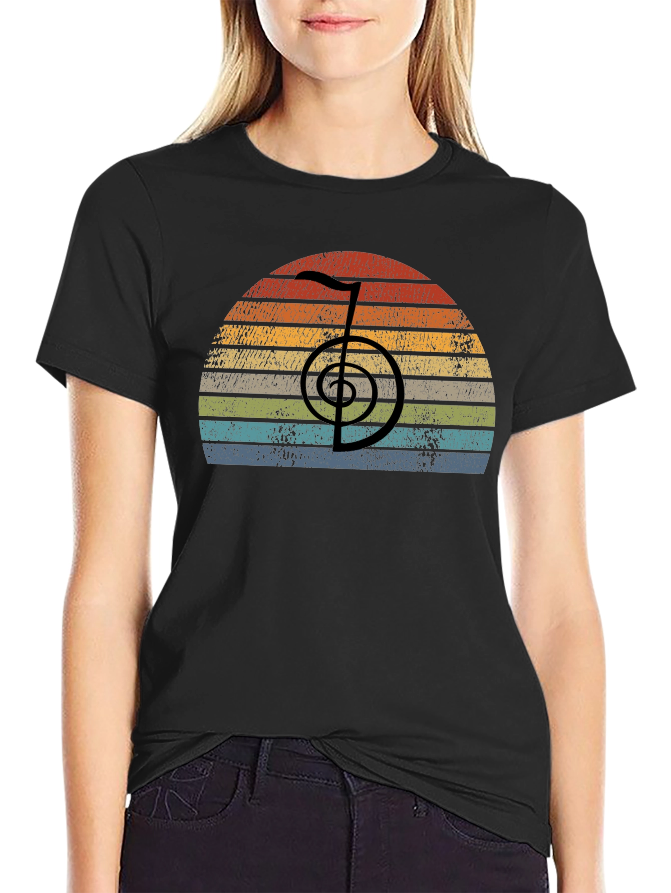 Retro Reiki Symbol T-Shirt - Spiritual Healing Tee