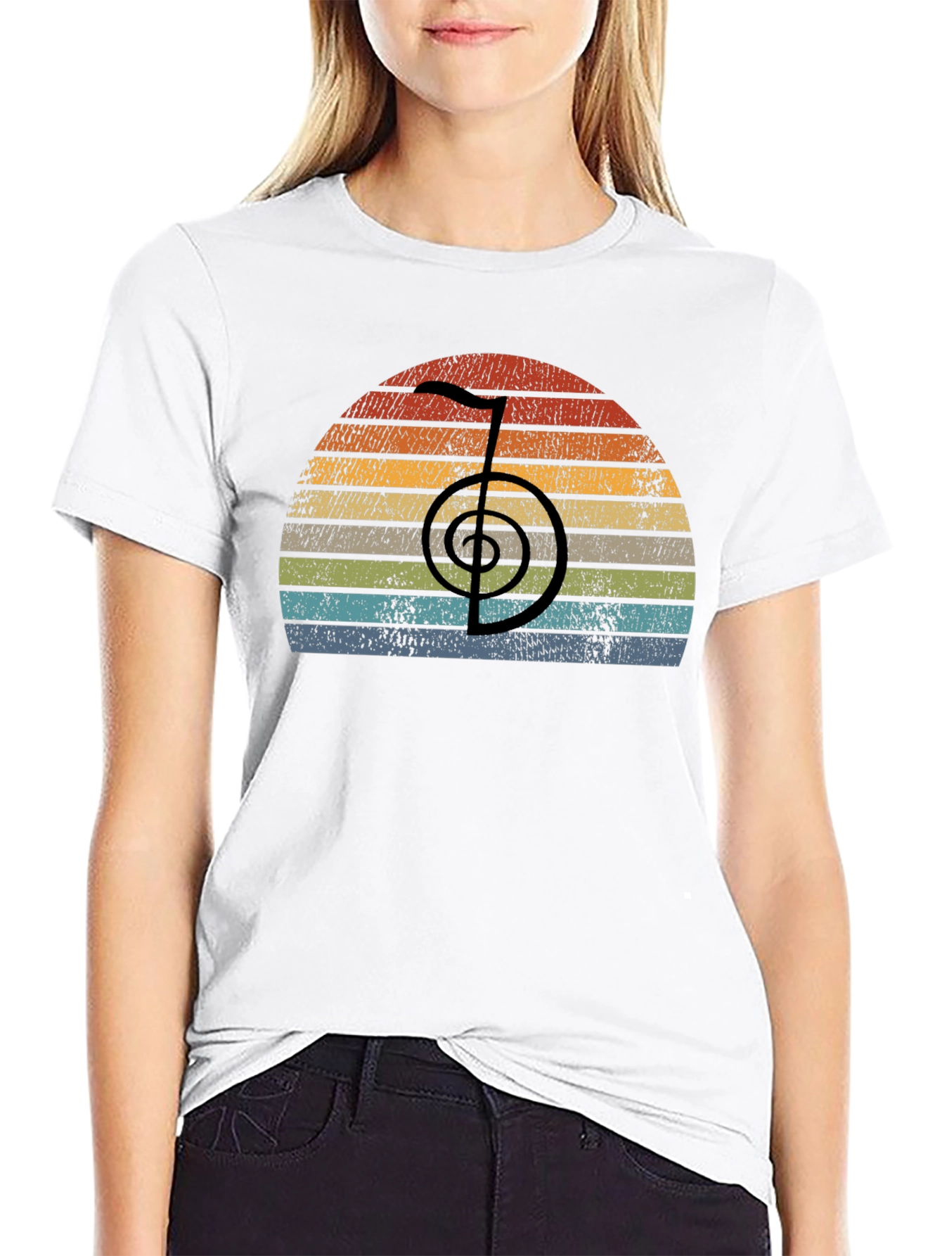 Retro Reiki Symbol T-Shirt - Spiritual Healing Tee