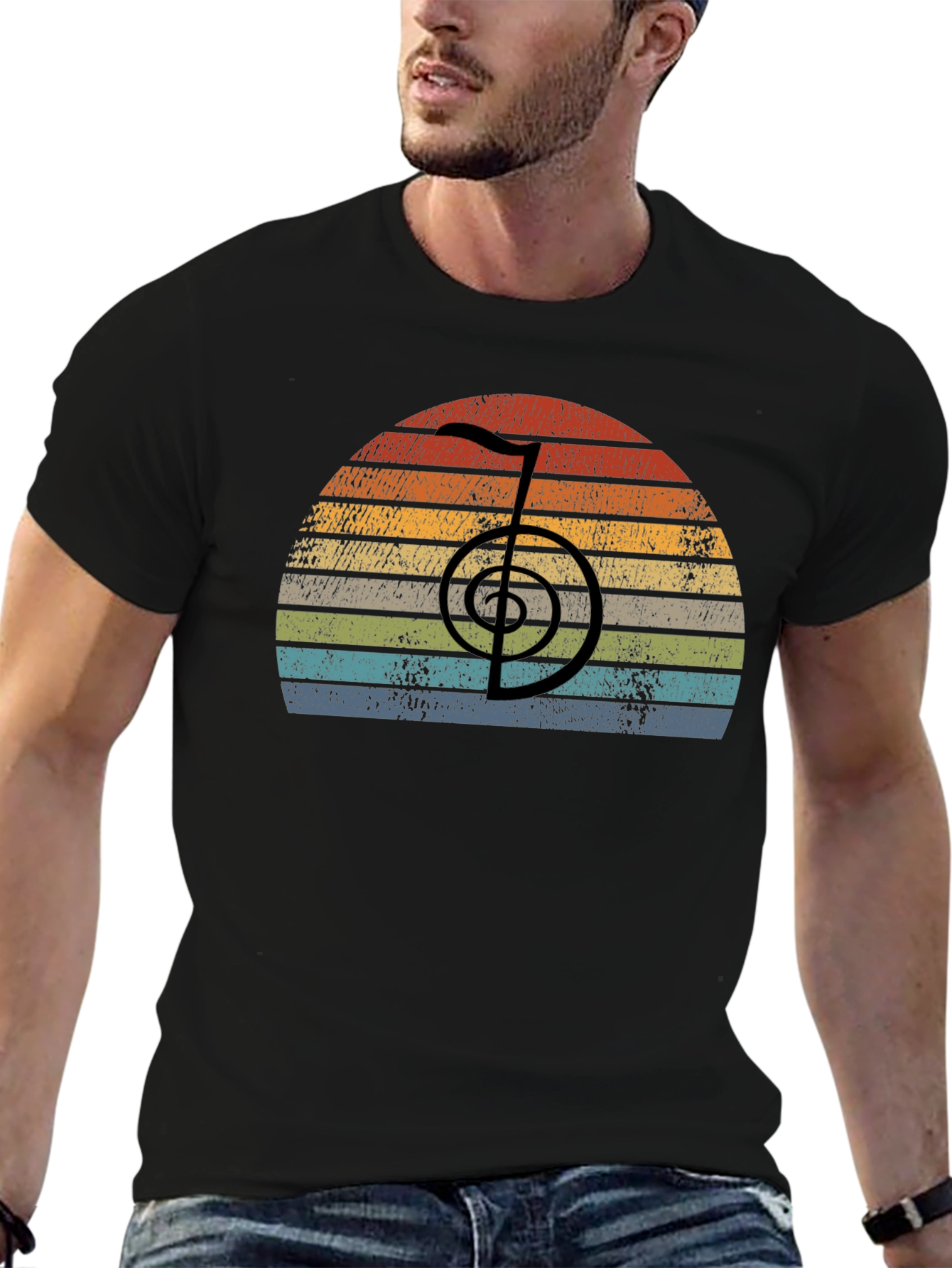 Retro Reiki Symbol T-Shirt - Spiritual Healing Tee