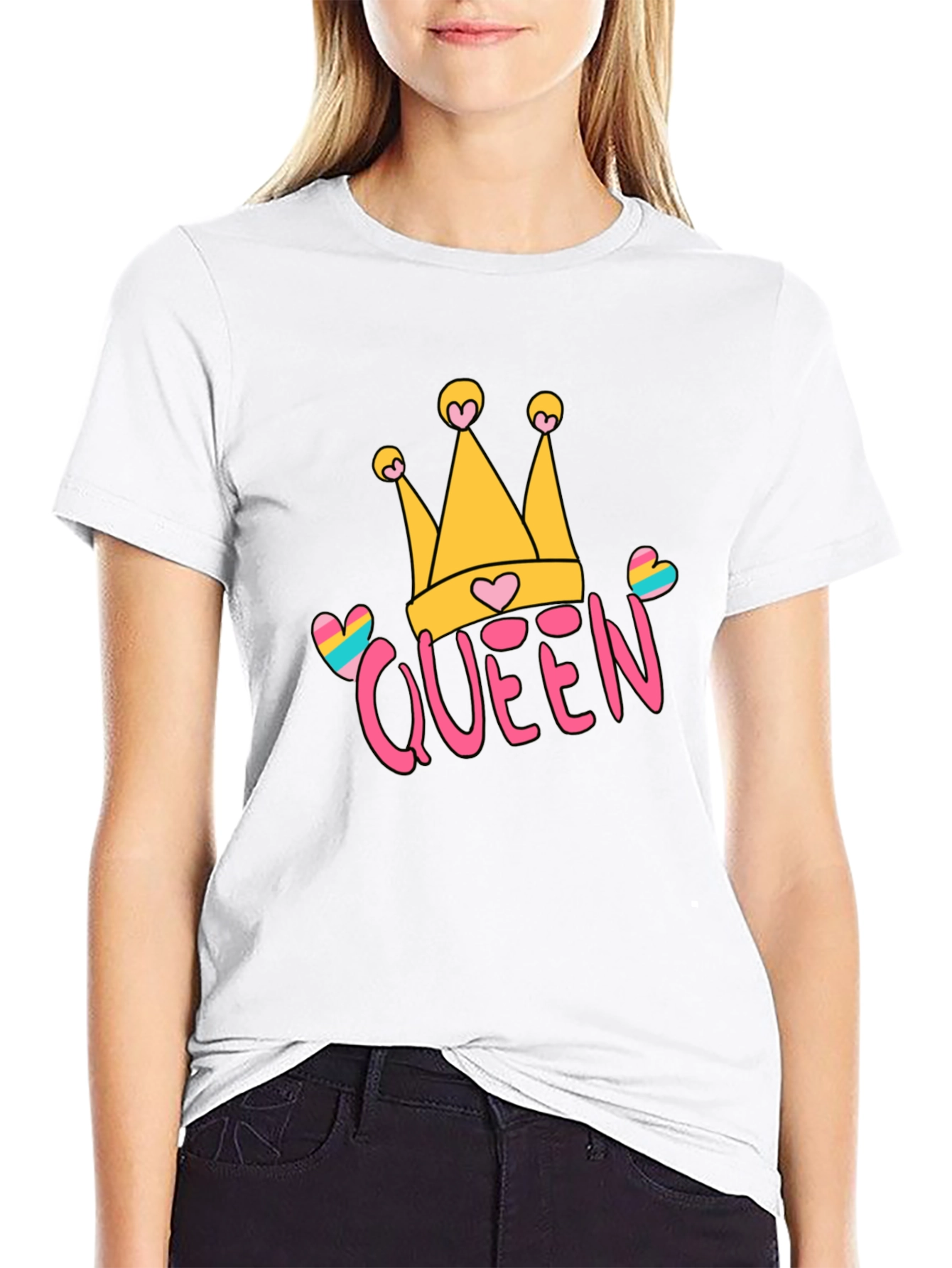 Queen Crown Graphic Tee - Trendy Casual Style