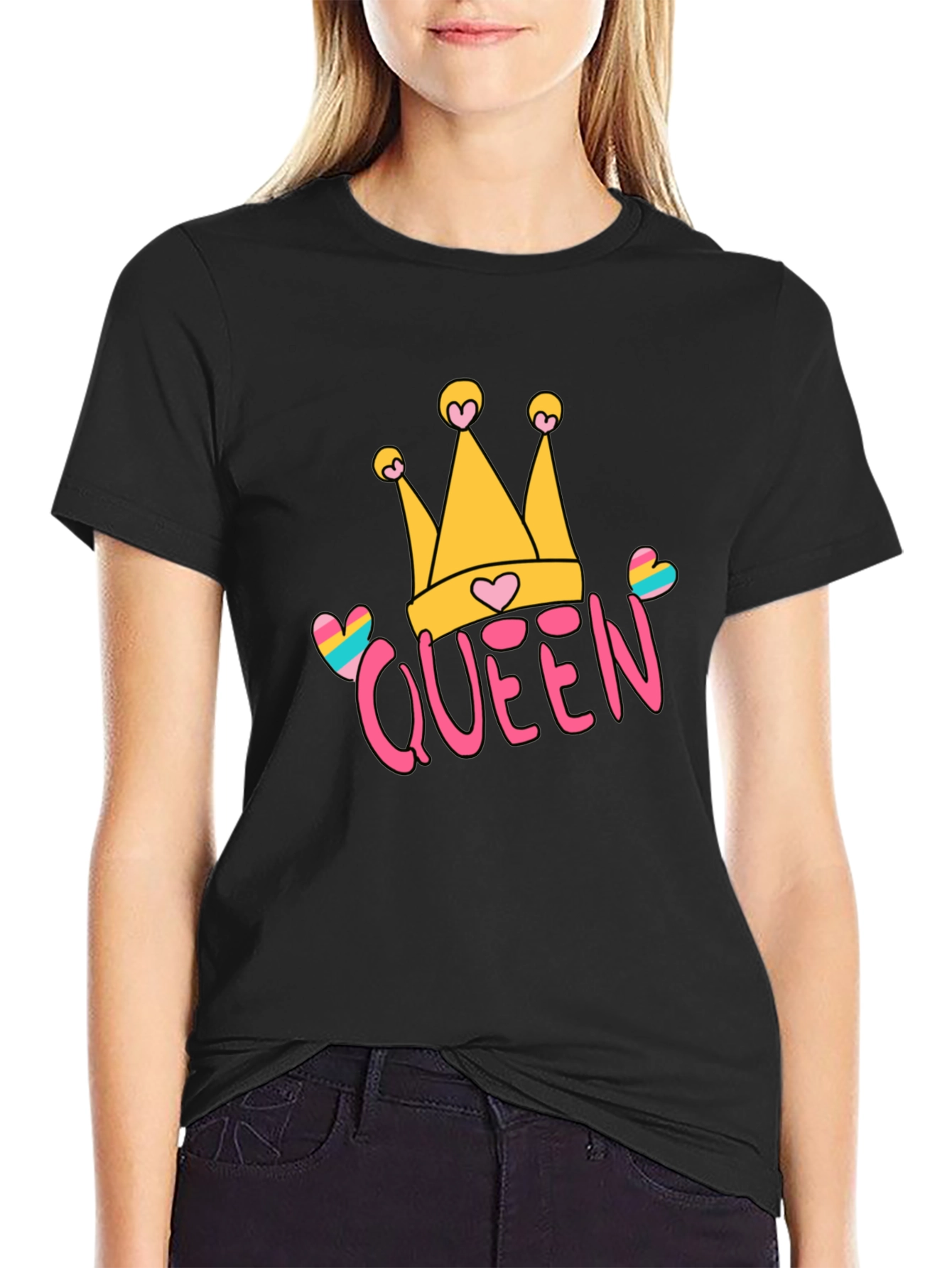 Queen Crown Graphic Tee - Trendy Casual Style