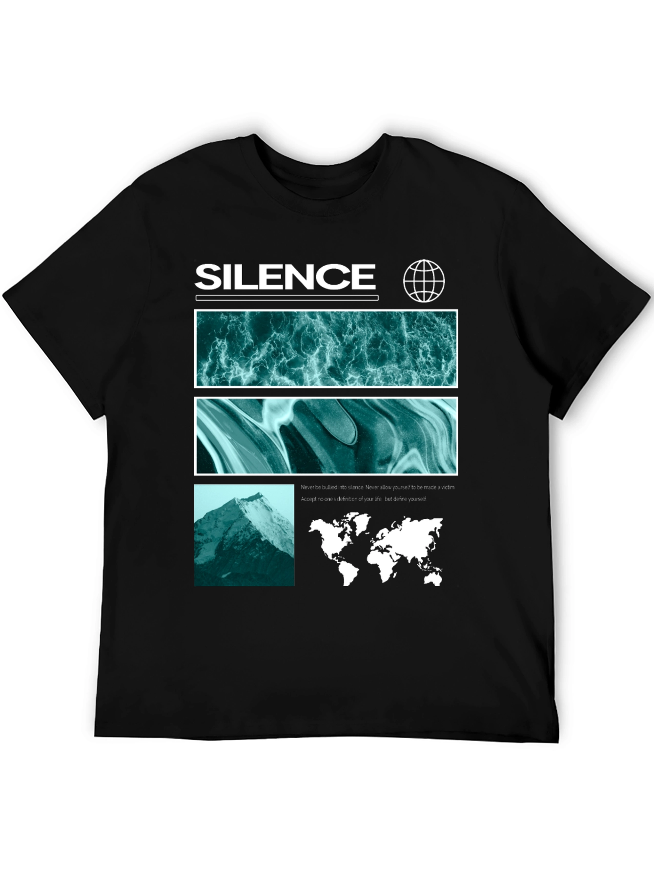Silence Graphic Print T-Shirt
