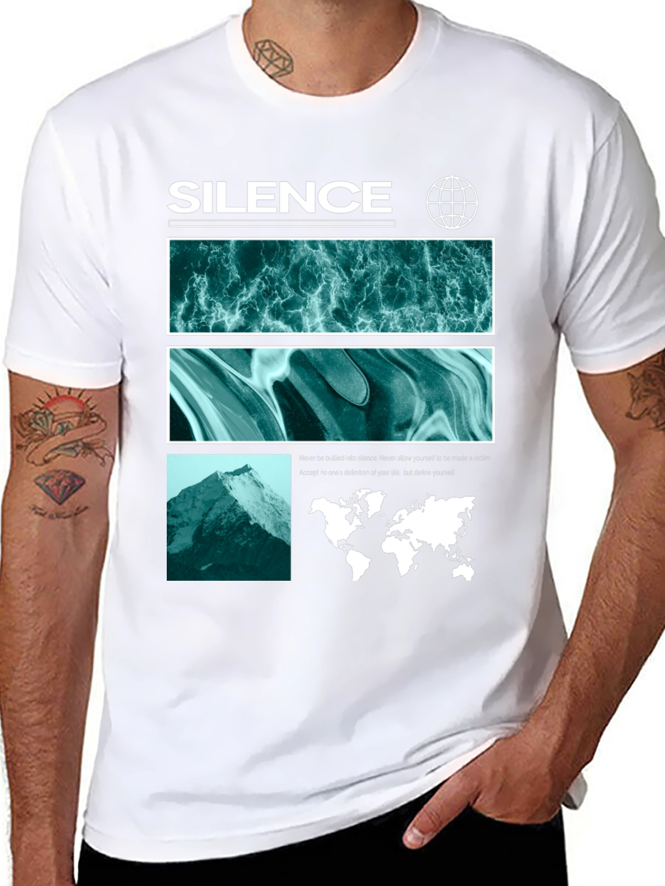 Silence Graphic Print T-Shirt