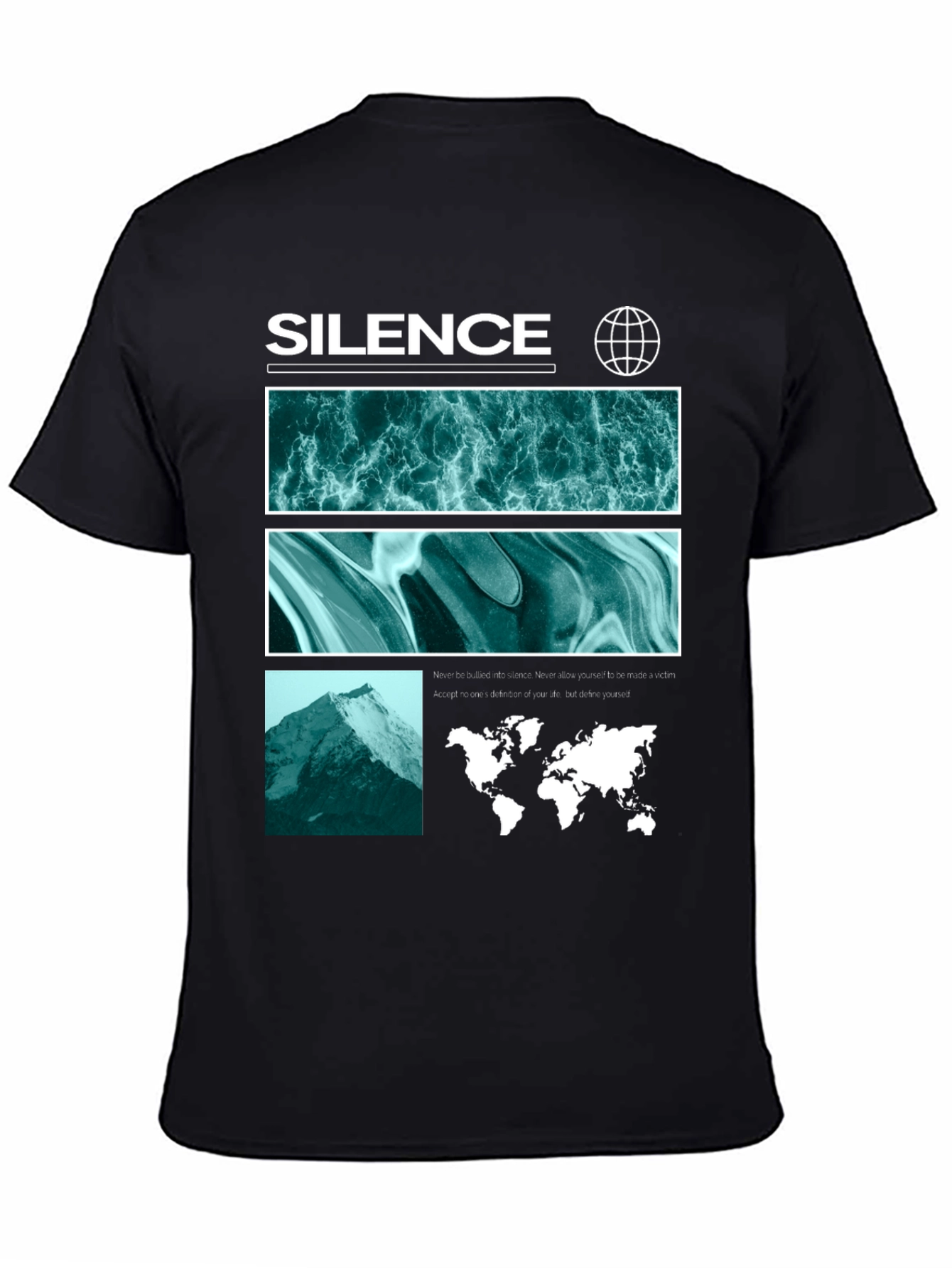 Silence Graphic Print T-Shirt