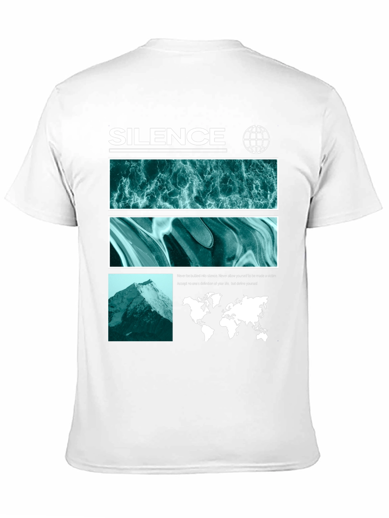 Silence Graphic Print T-Shirt
