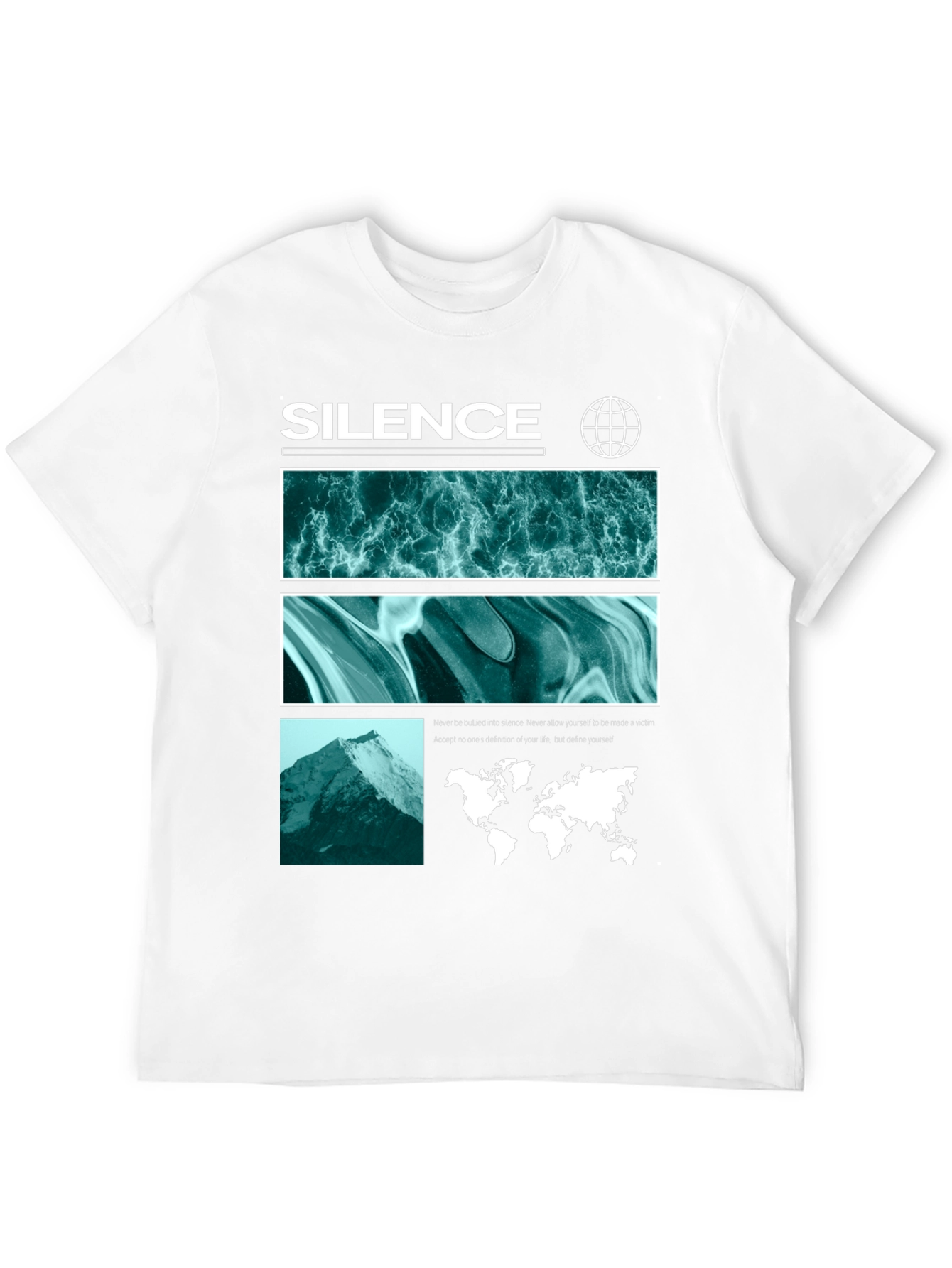 Silence Graphic Print T-Shirt