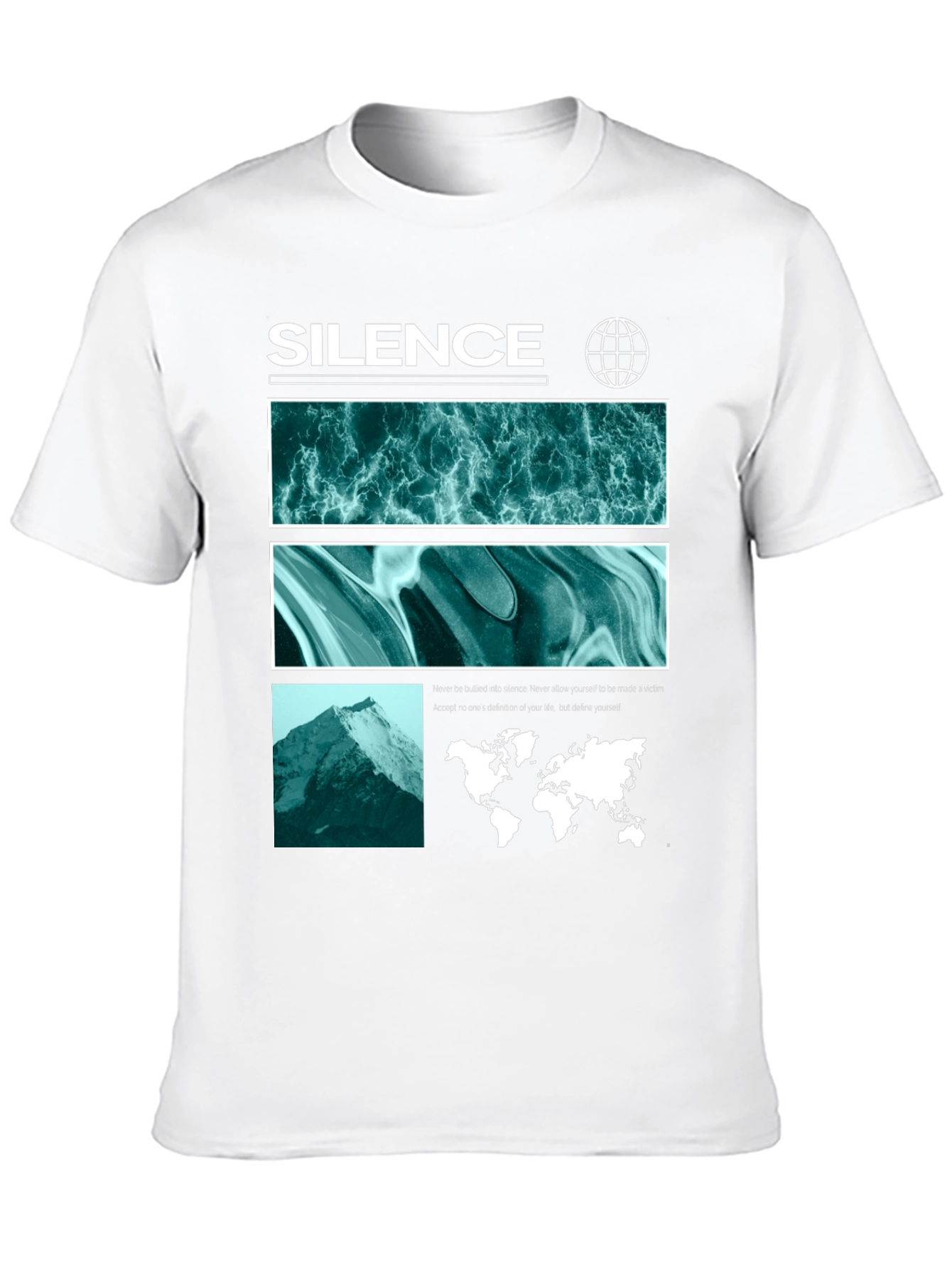 Silence Graphic Print T-Shirt