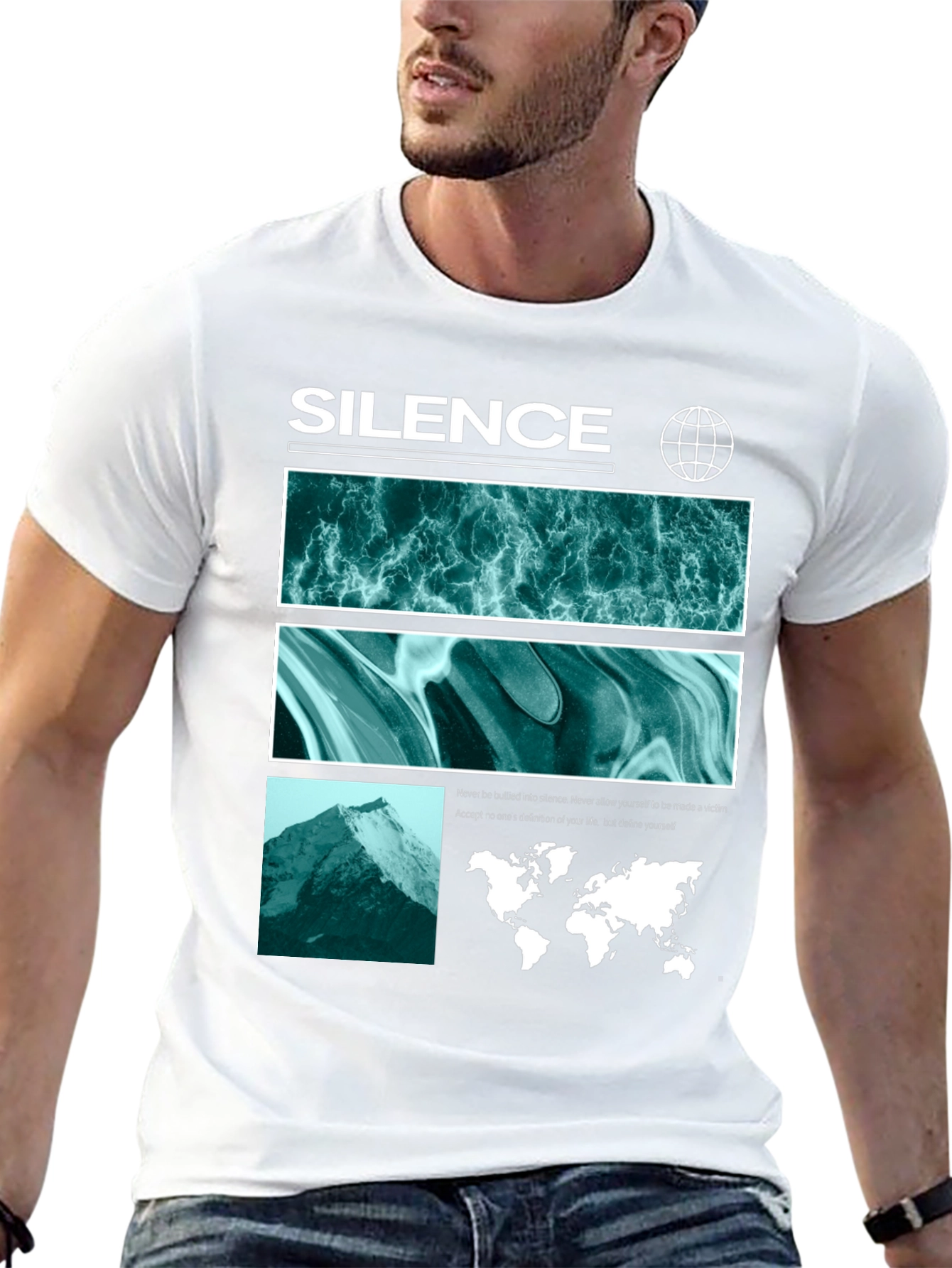 Silence Graphic Print T-Shirt