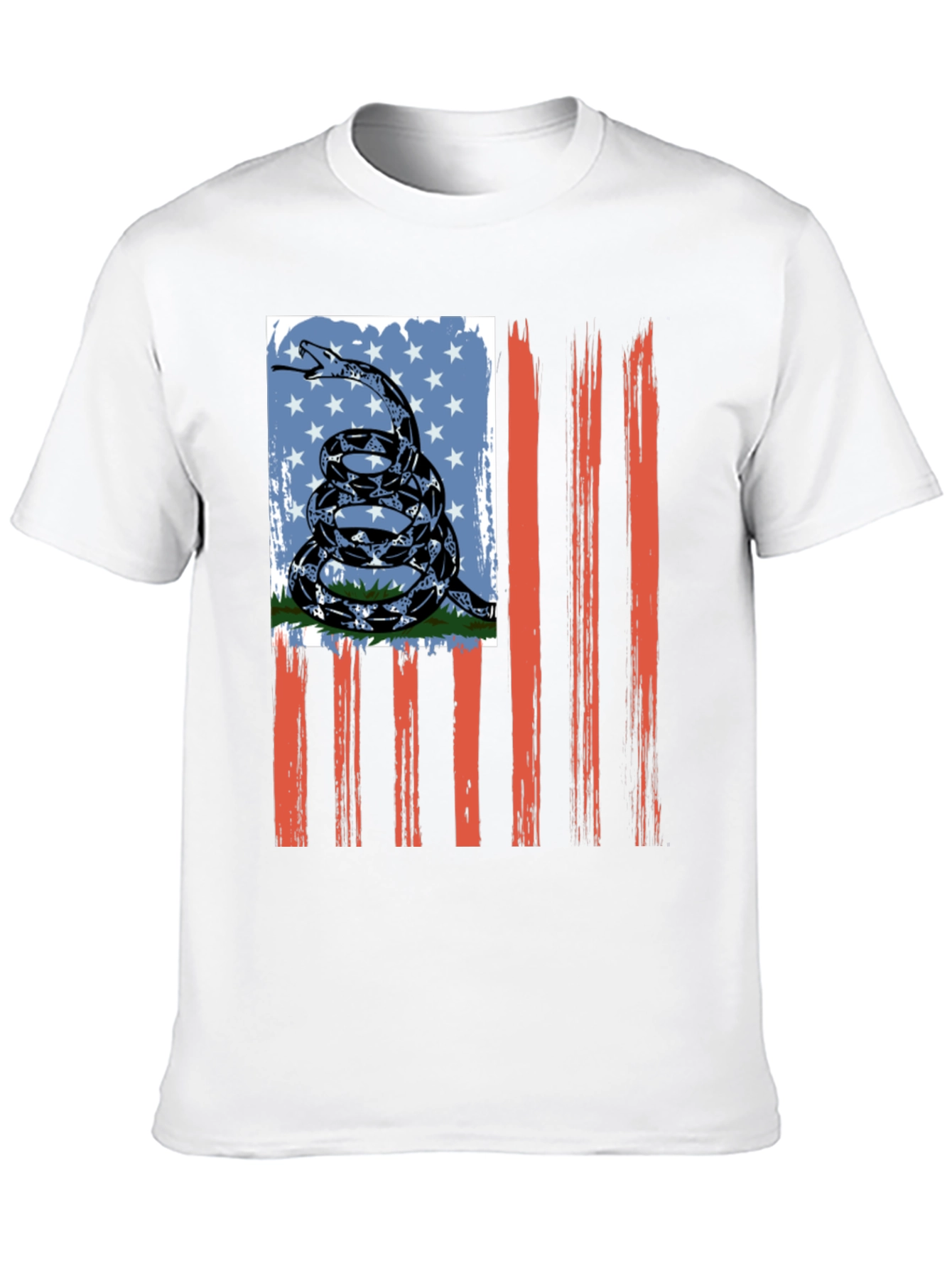 American Flag Snake Graphic T-Shirt