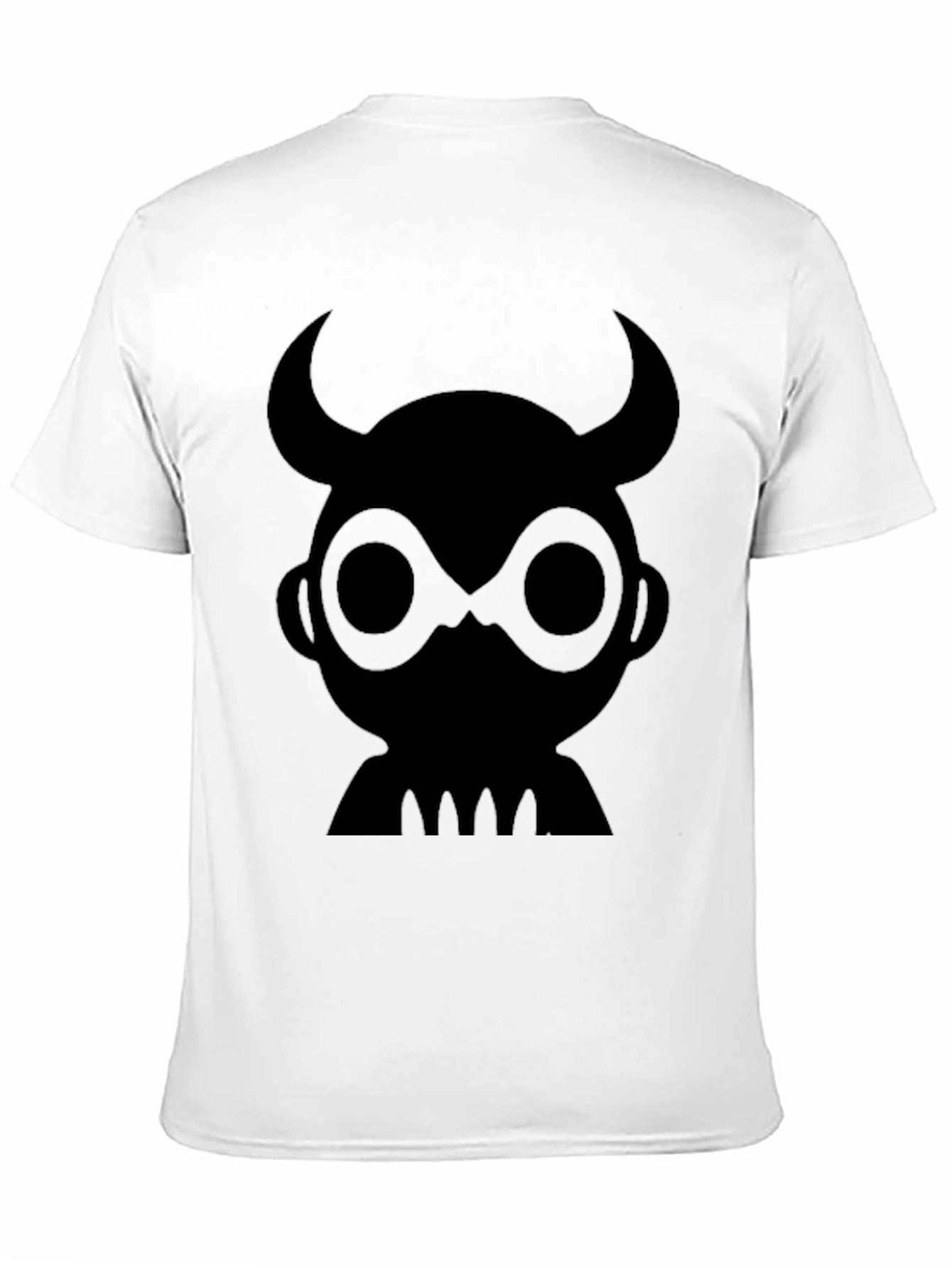 Graphic Black T-Shirt - Devil Cartoon