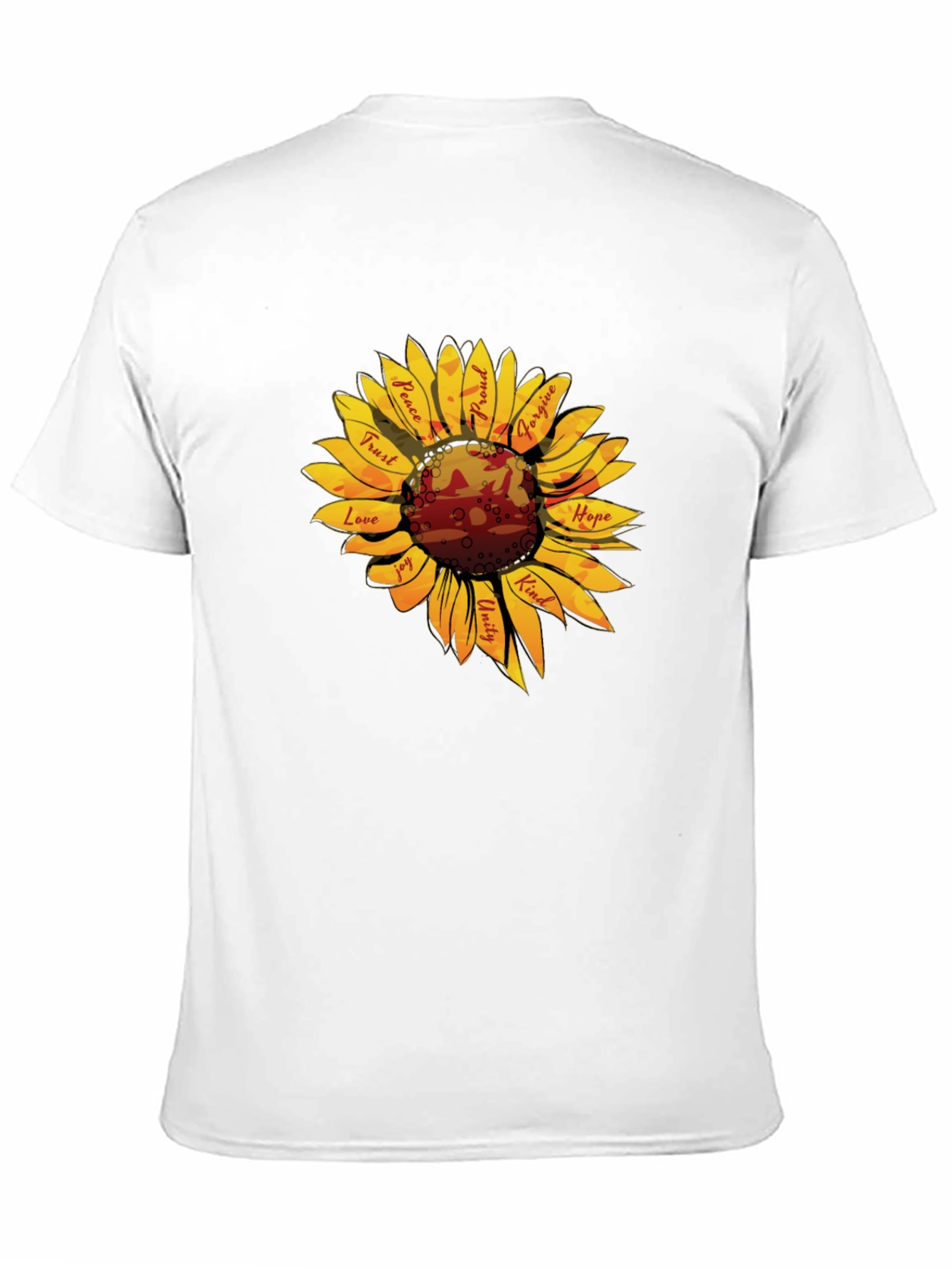 Sunflower Kindness Graphic T-Shirt - Black