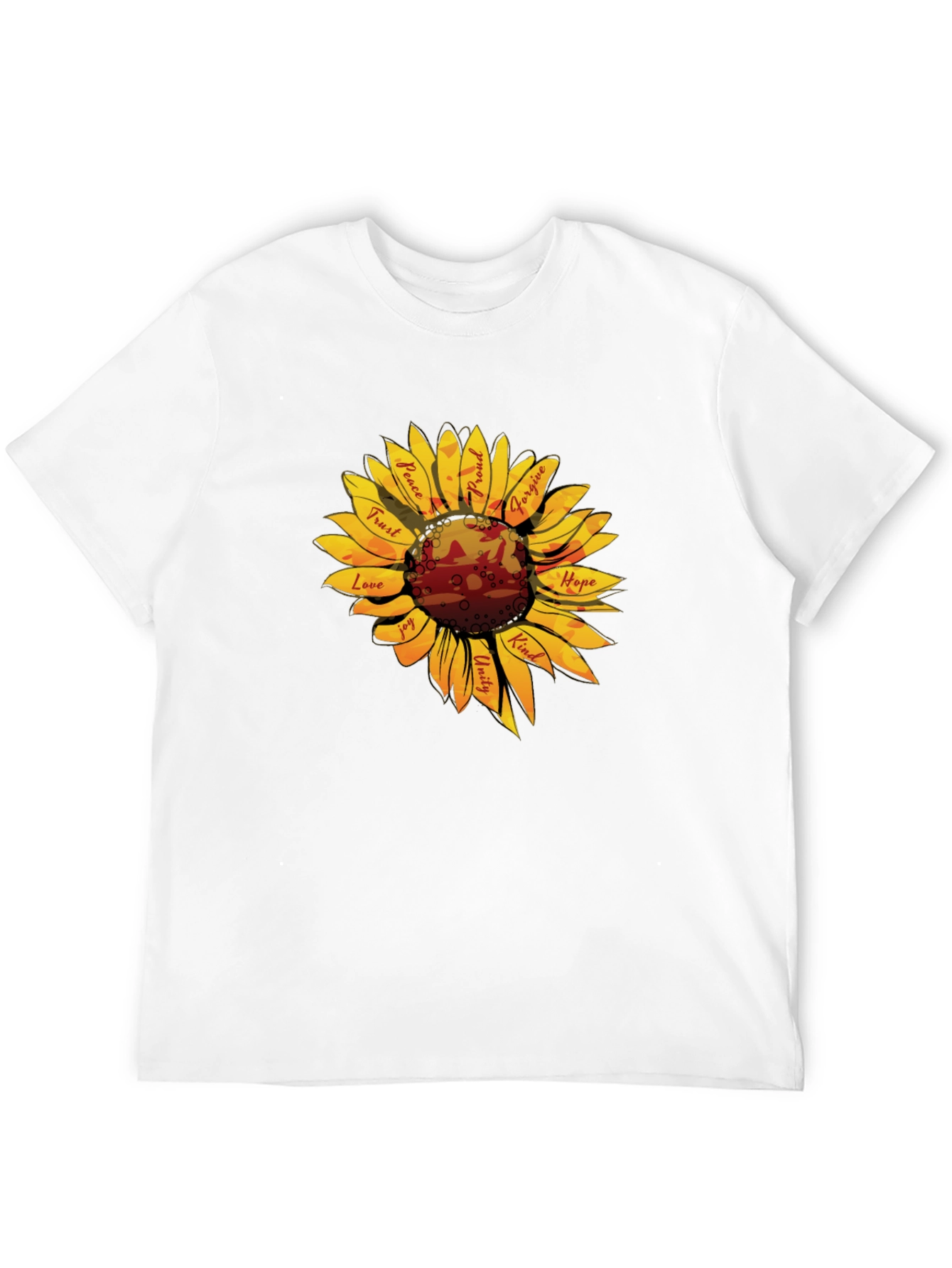 Sunflower Kindness Graphic T-Shirt - Black