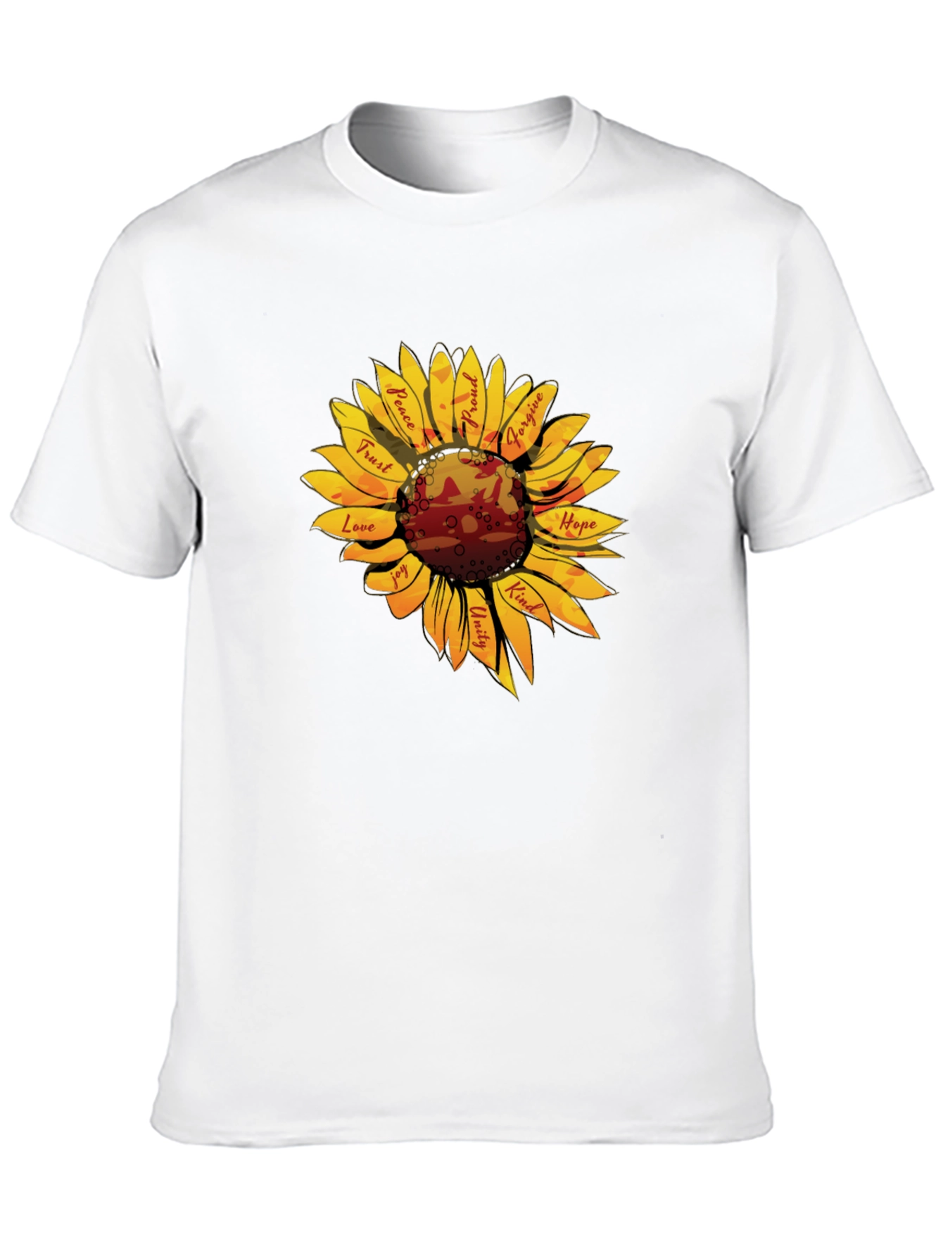 Sunflower Kindness Graphic T-Shirt - Black