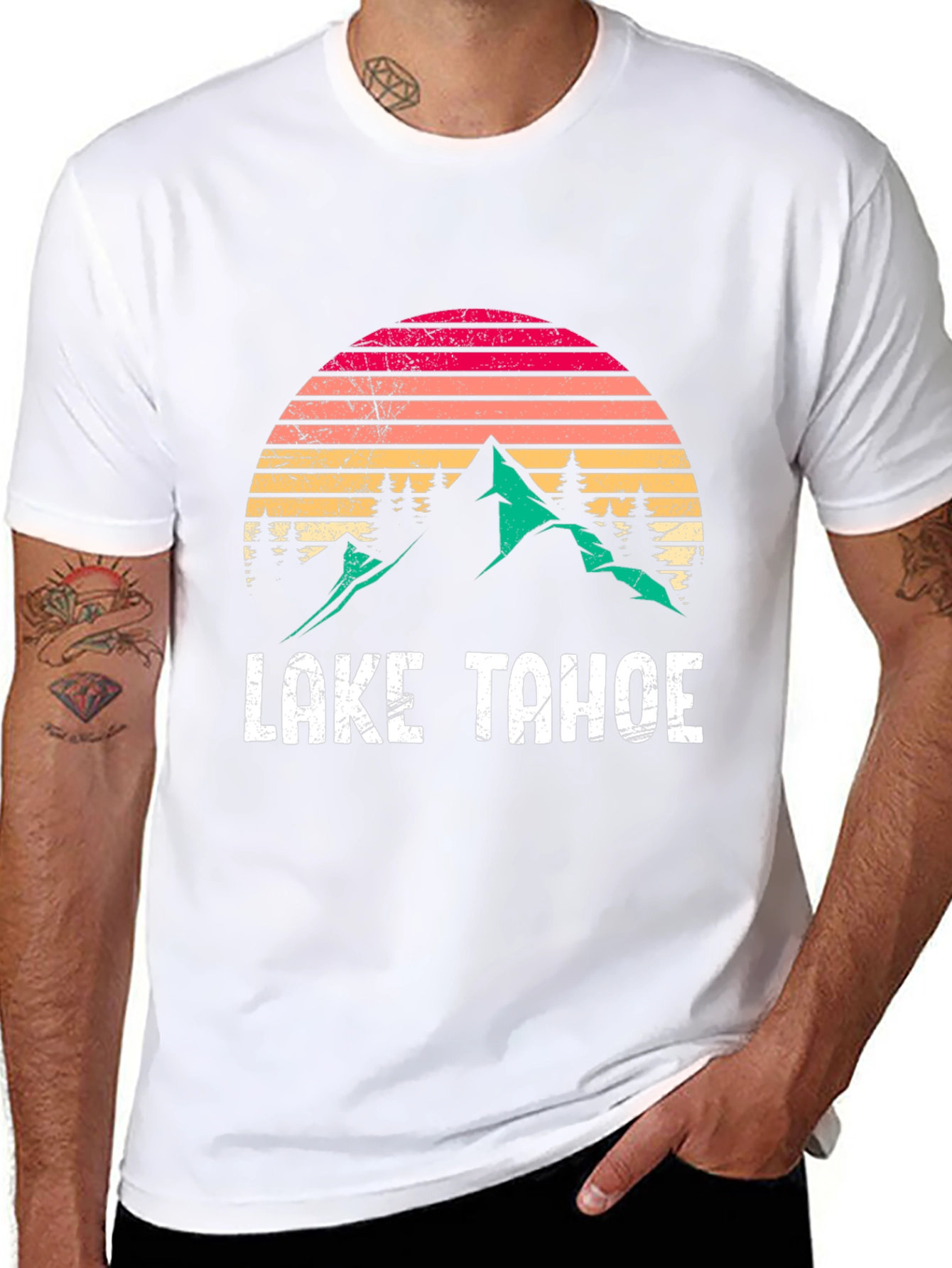 Lake Tahoe Graphic T-Shirt Retro Style