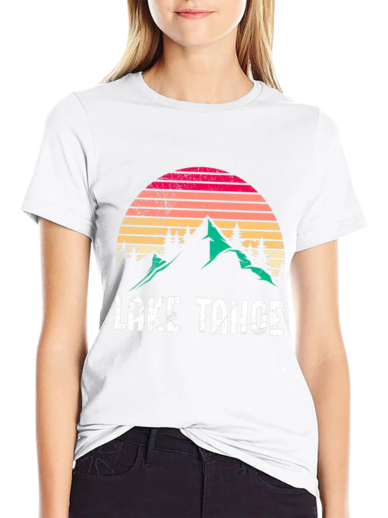 Lake Tahoe Graphic T-Shirt Retro Style