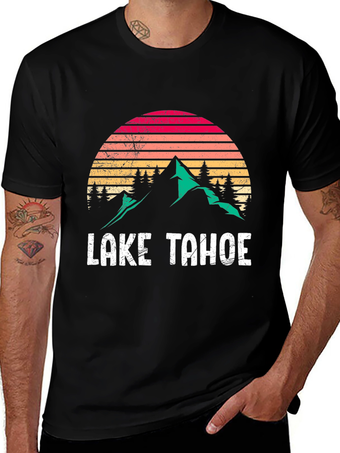 Lake Tahoe Graphic T-Shirt Retro Style