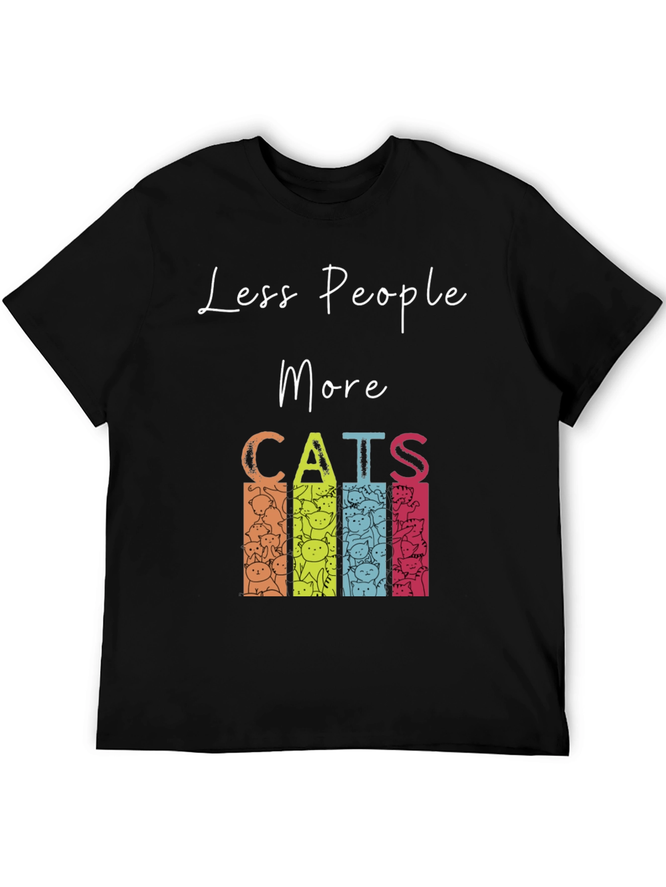 Less People More Cats Graphic Tee