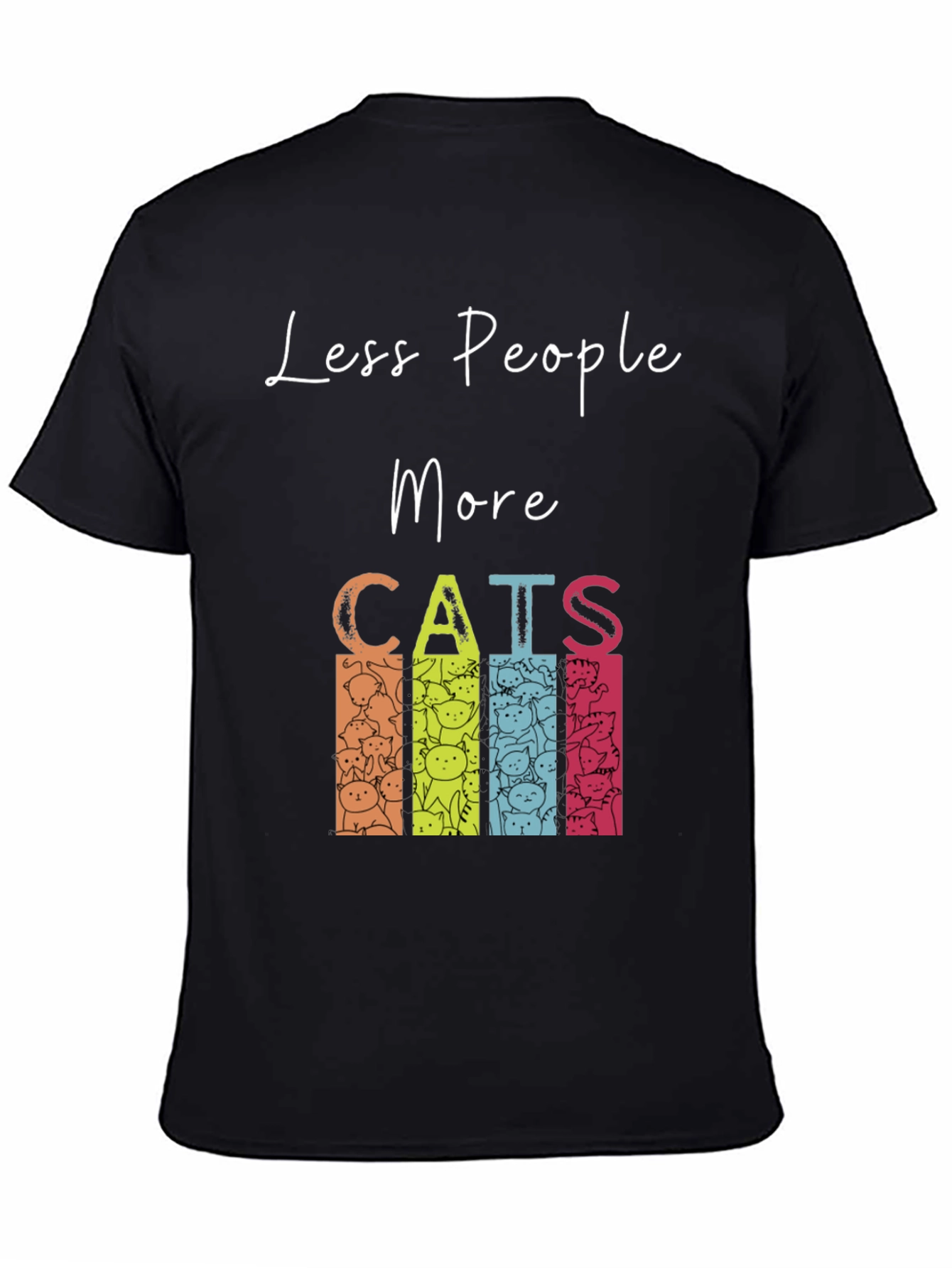 Less People More Cats Graphic Tee