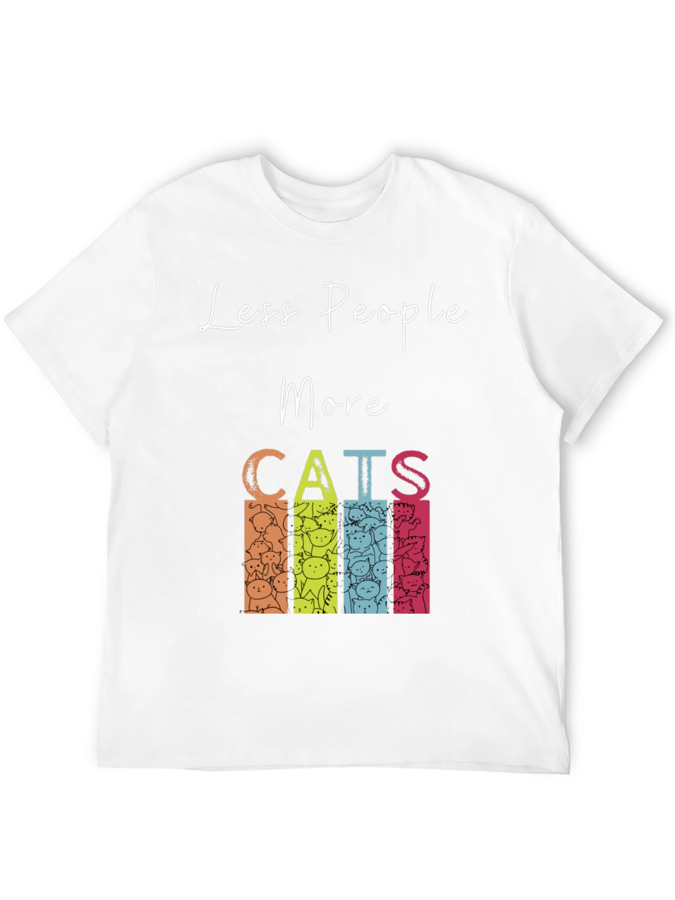 Less People More Cats Graphic Tee