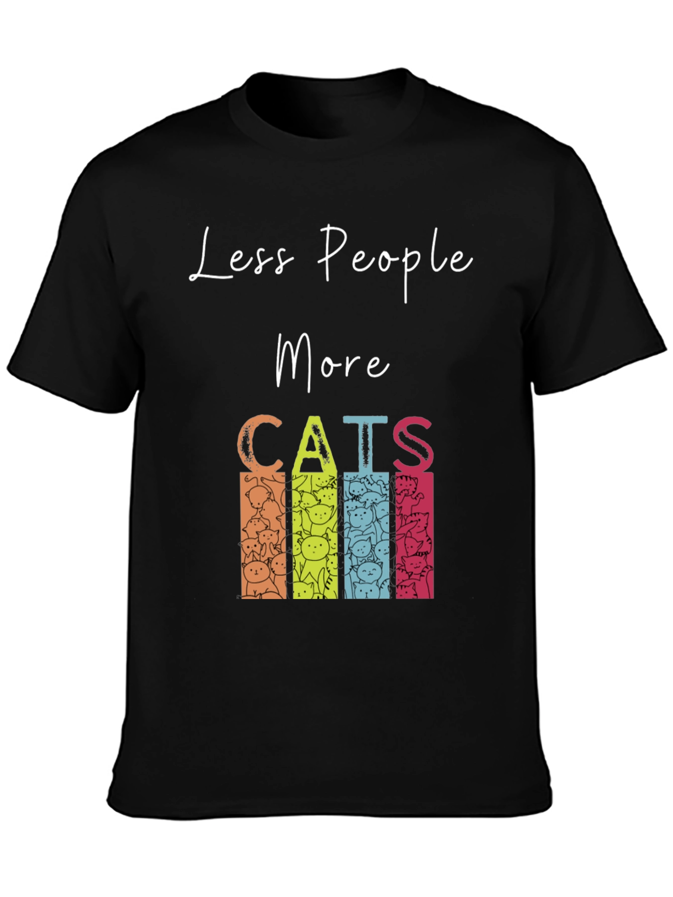 Less People More Cats Graphic Tee