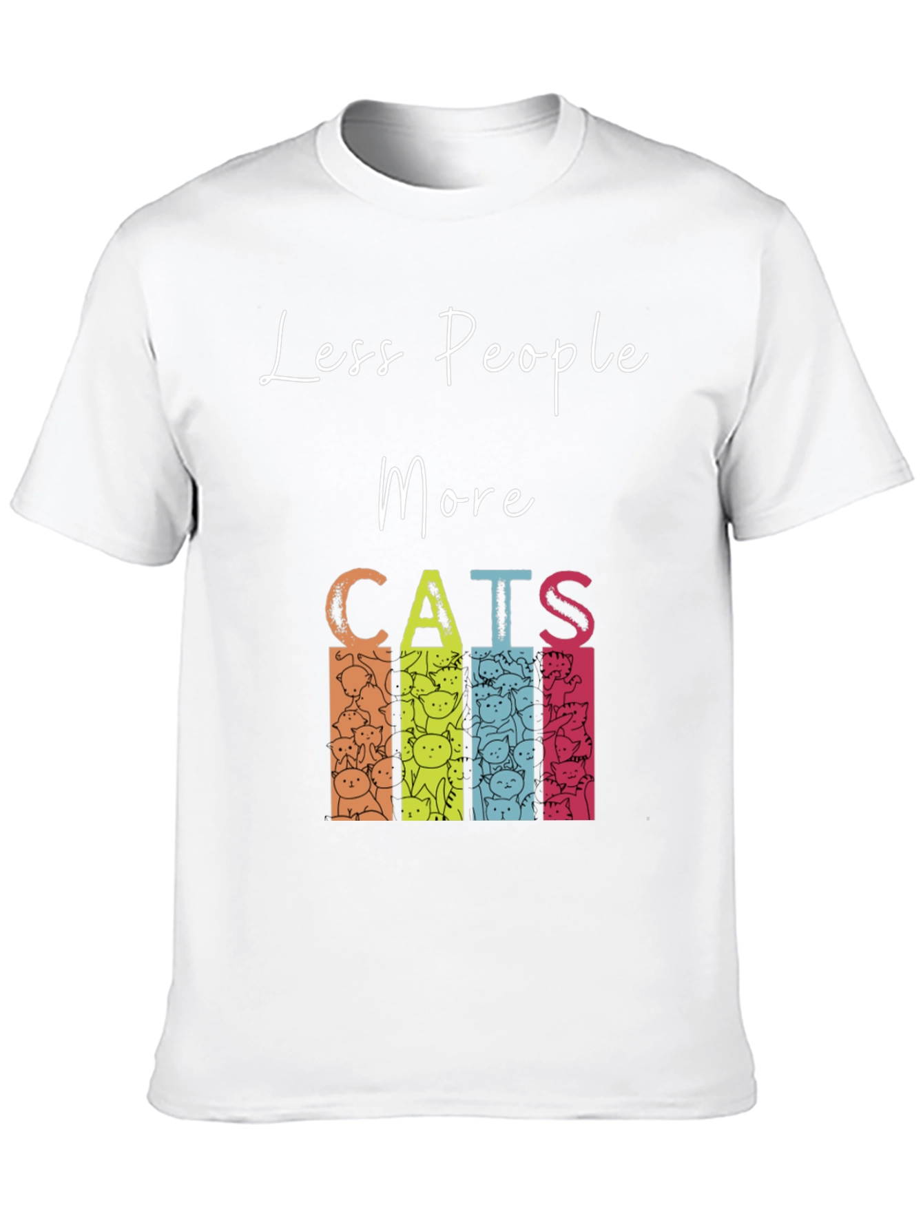 Less People More Cats Graphic Tee