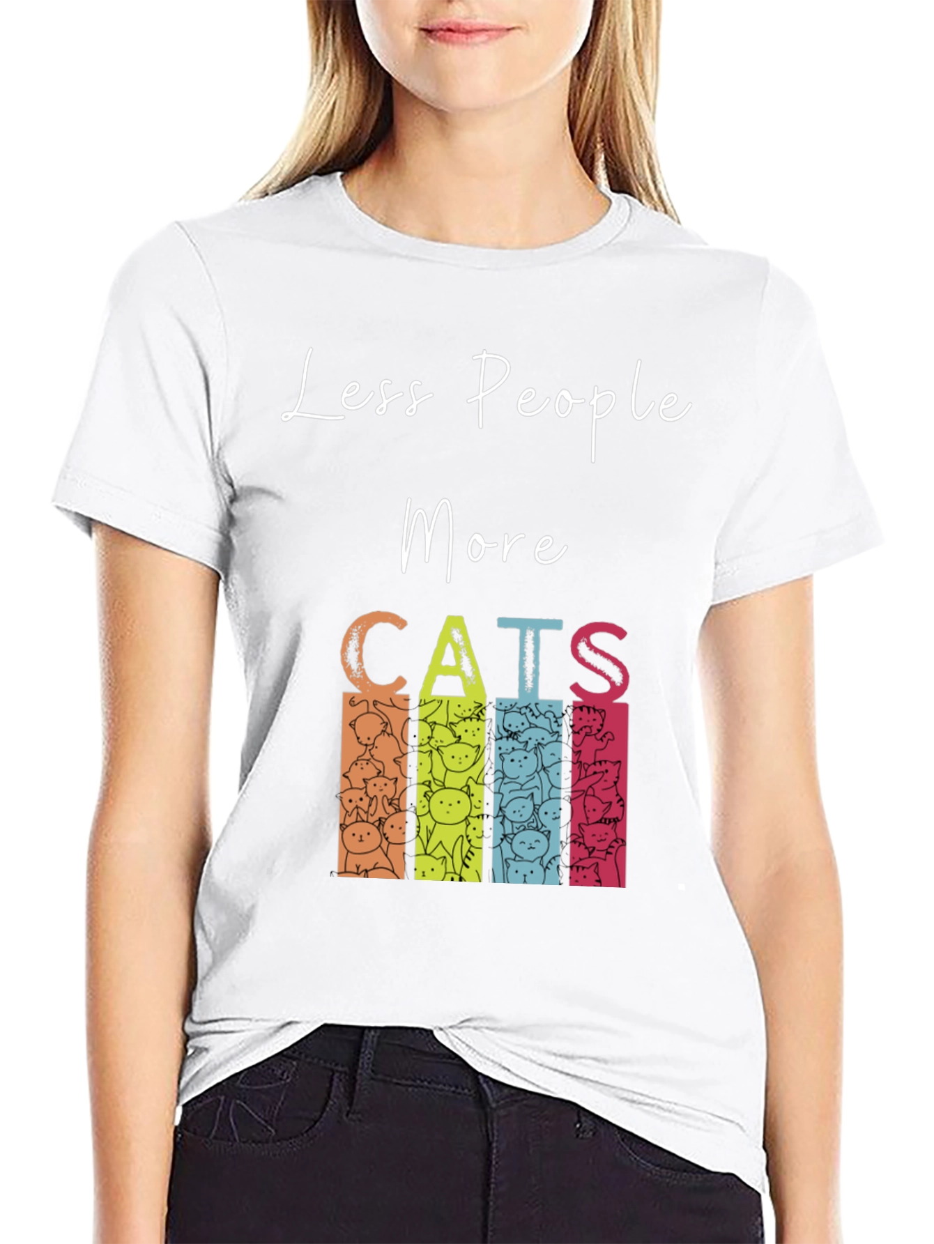 Less People More Cats Graphic Tee