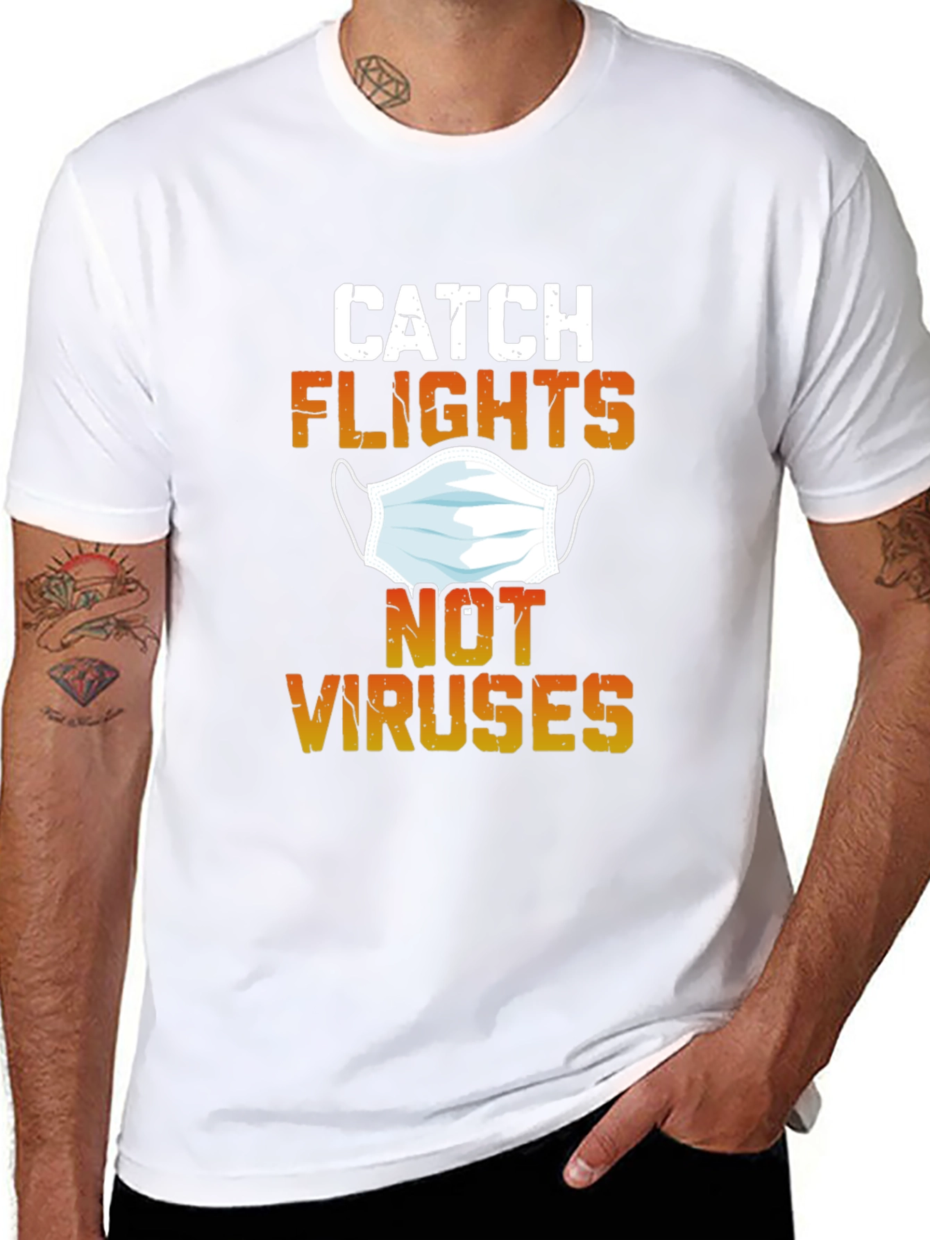 Catch Flights Not Viruses Graphic Tee