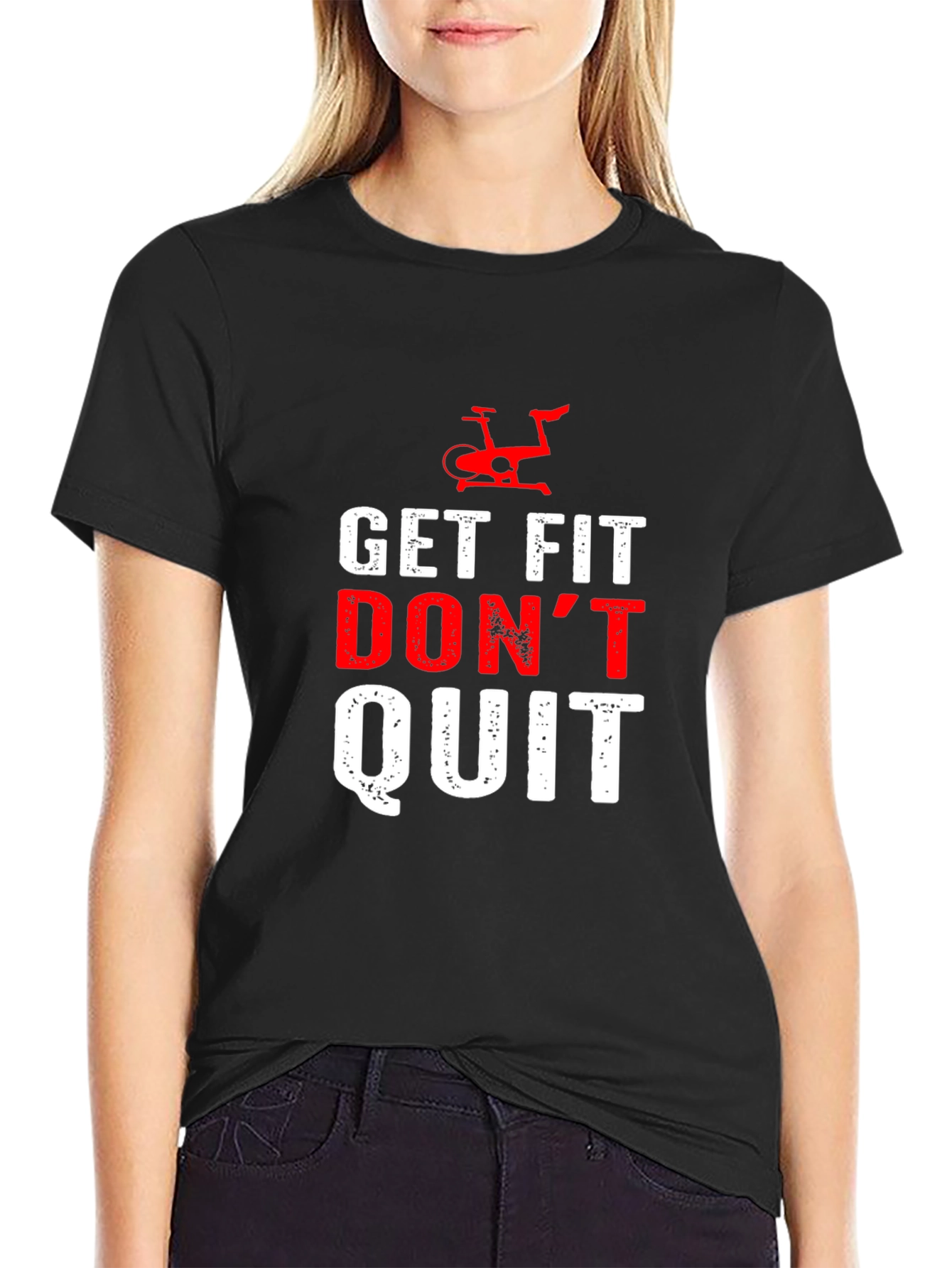 Get Fit Dont Quit Black T-Shirt