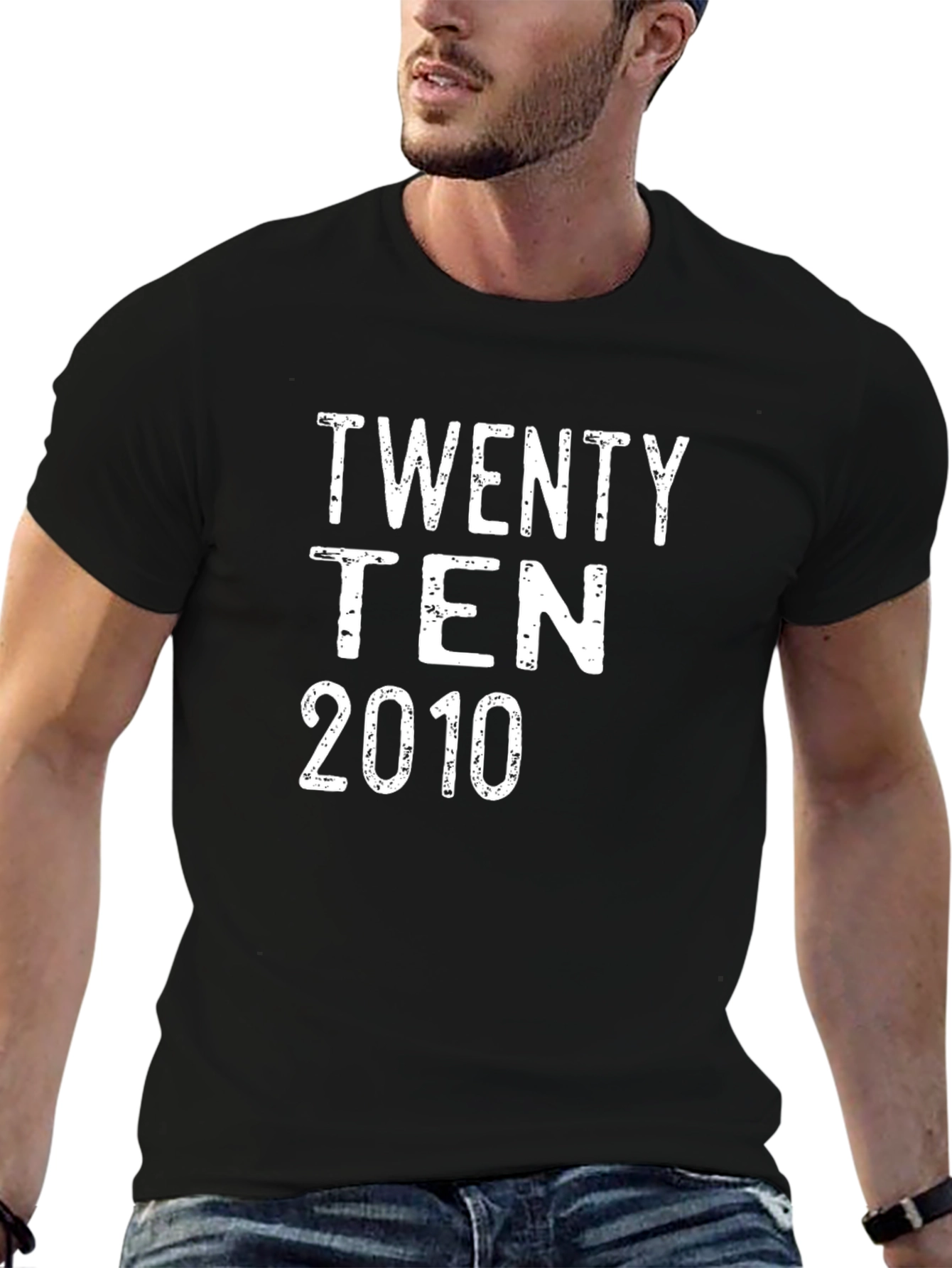 Twenty Ten 2010 Black Graphic Tee Shirt