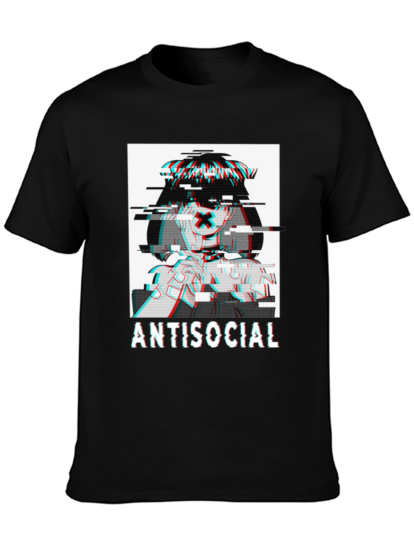 Antisocial Glitch Anime T-Shirt