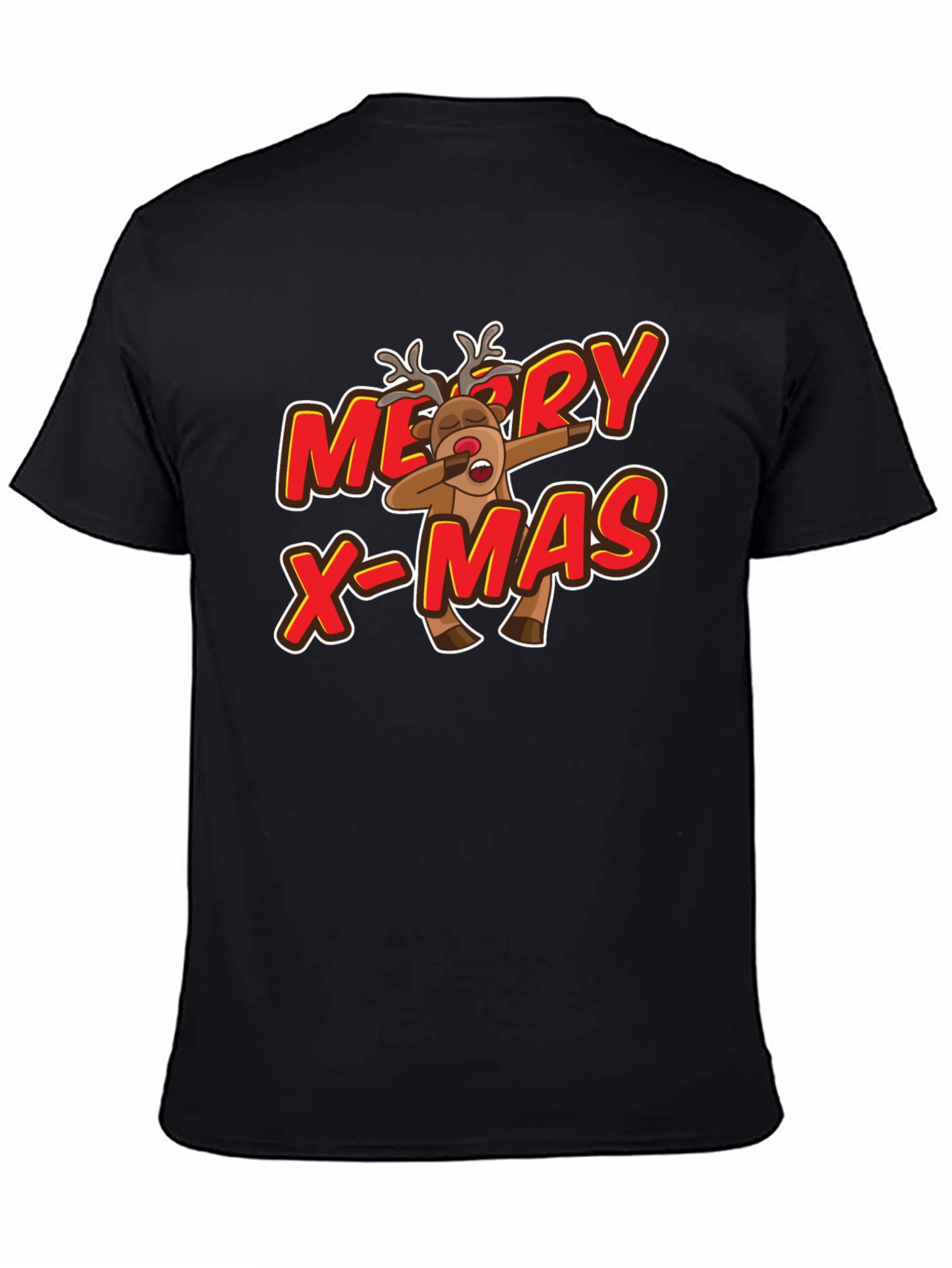 Merry X-Mas Reindeer Dabbing Graphic Tee
