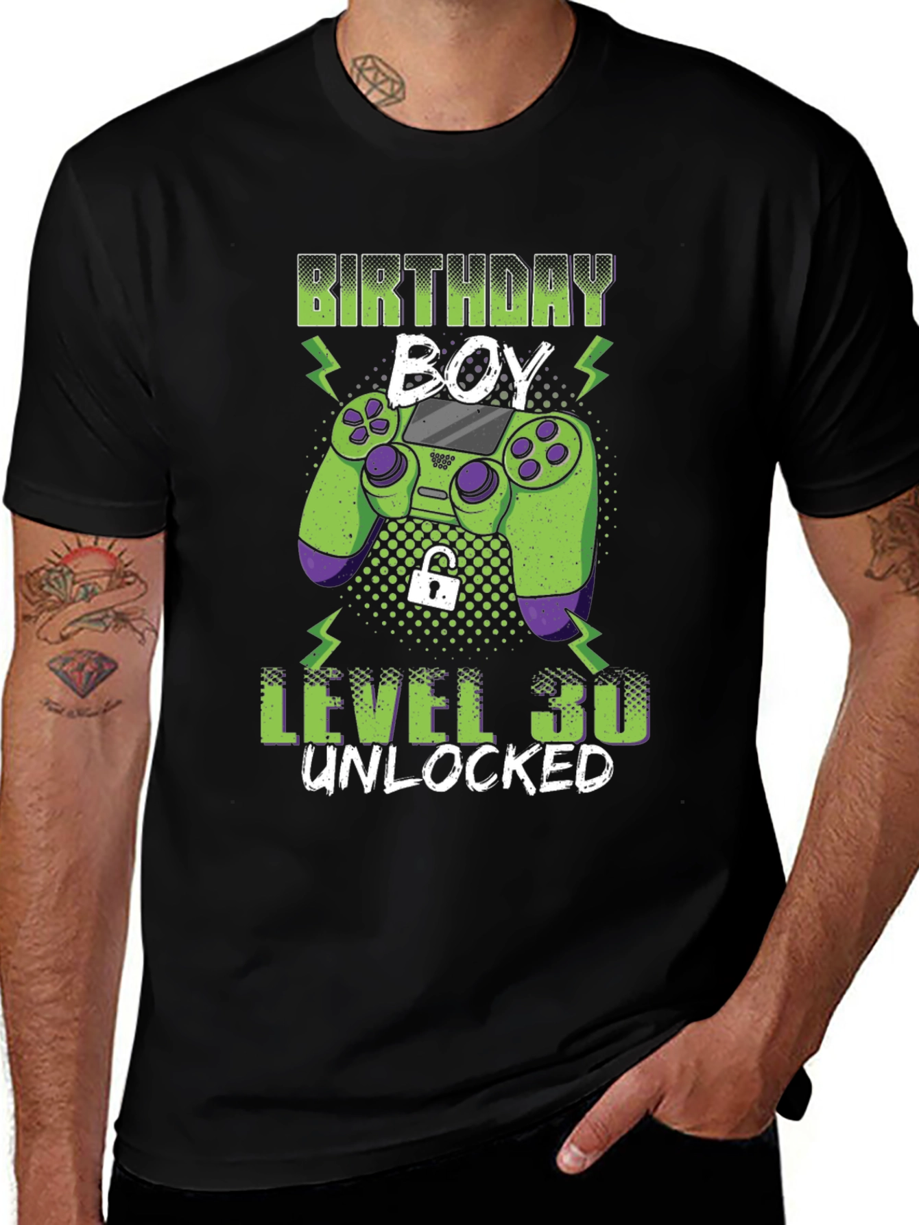 Birthday Boy Level 30 Unlocked Gaming T-Shirt