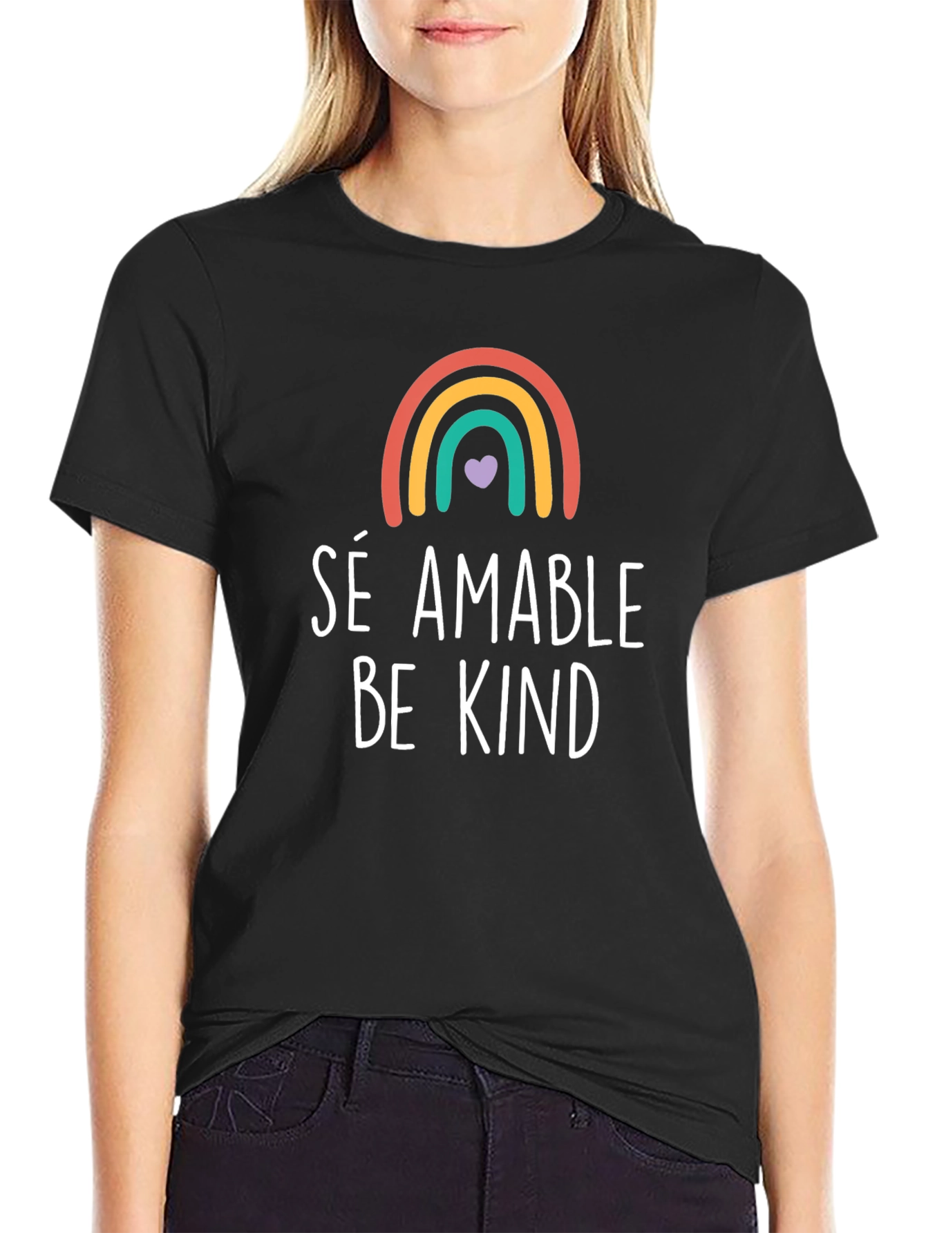 Be Kind T-Shirt - Rainbow Graphic Tee