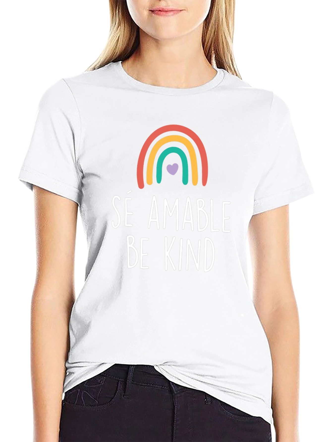 Be Kind T-Shirt - Rainbow Graphic Tee