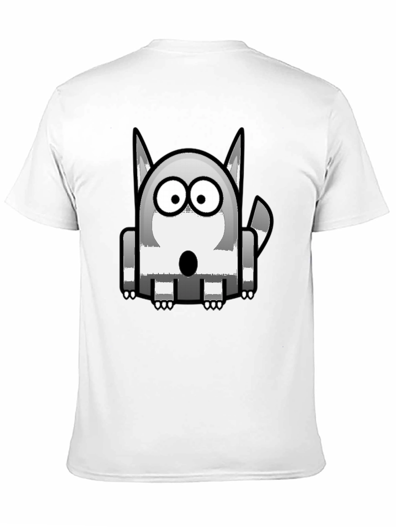 Cartoon Dog Graphic Print Black T-Shirt
