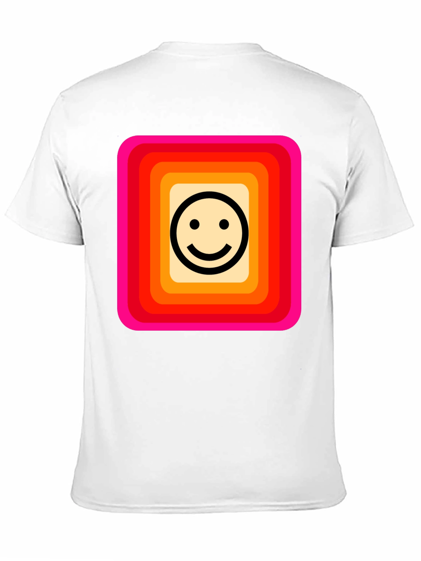 Retro Smiley Face Graphic Tee - Black