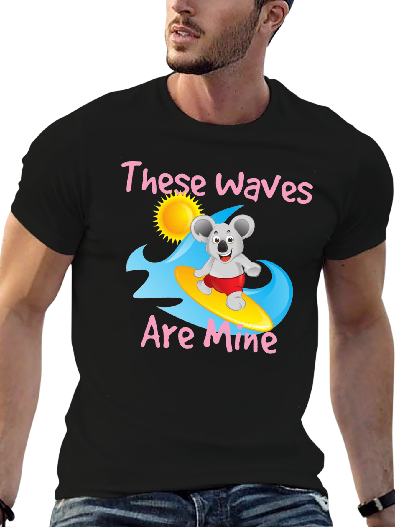 These Waves Are Mine Black Graphic Tee