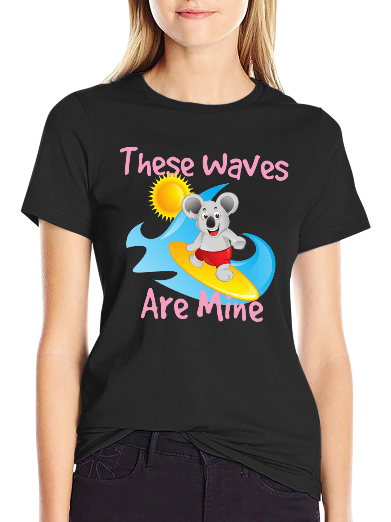 These Waves Are Mine Black Graphic Tee
